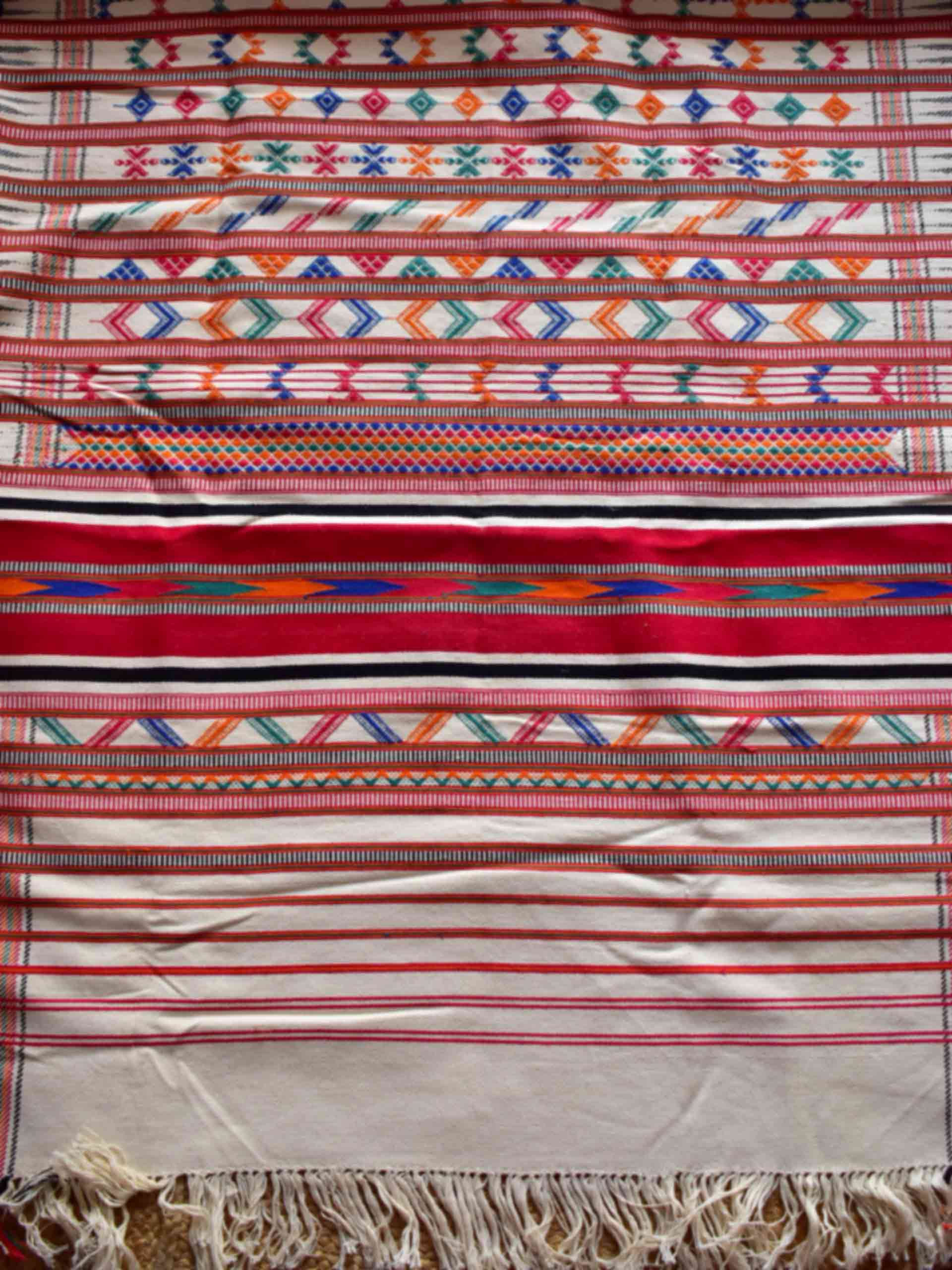 Snowfall- kashida handloom Foyer Rug 36x72