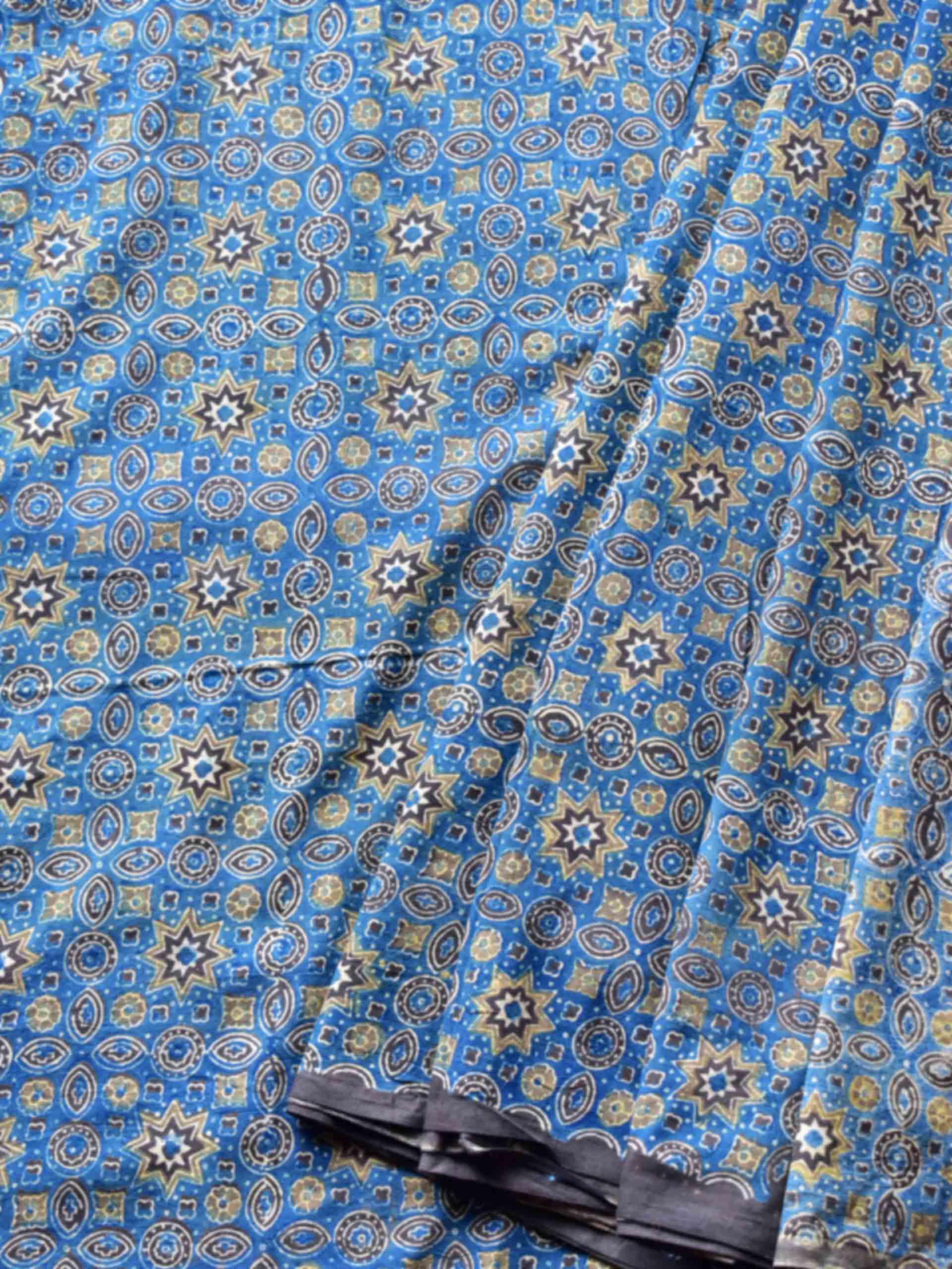 Blue star - Ajrakh cotton fabric 850 per meter