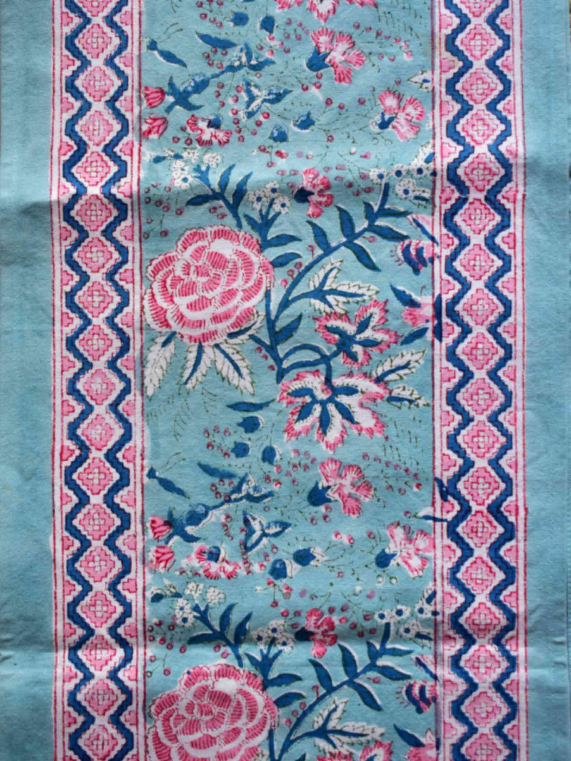 Holly and Hearth - Dabu Hand Block printed Table Runner 13x70"