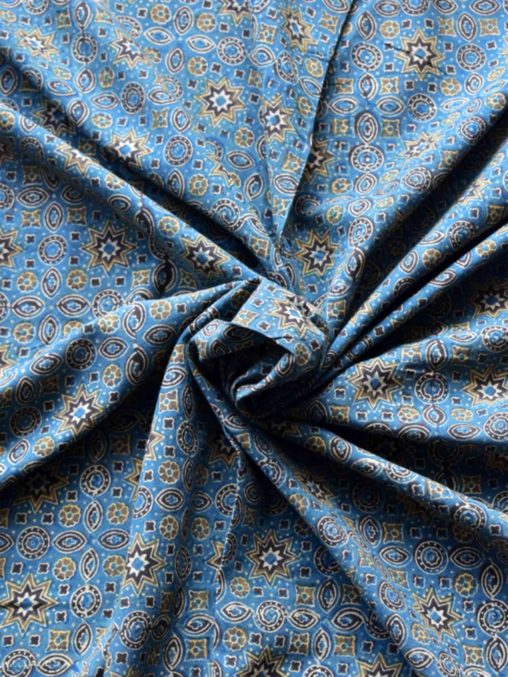 Small star -ajrakh cotton fabric 850 per meter