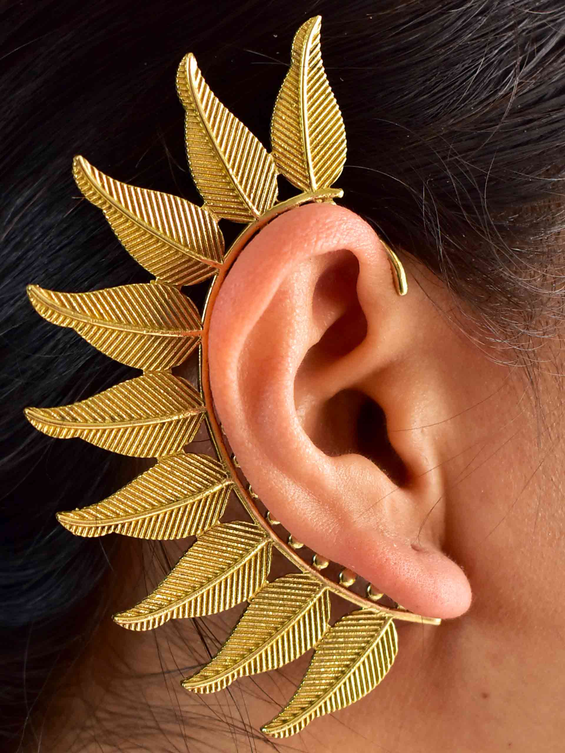 Leaf cuff earrings deals