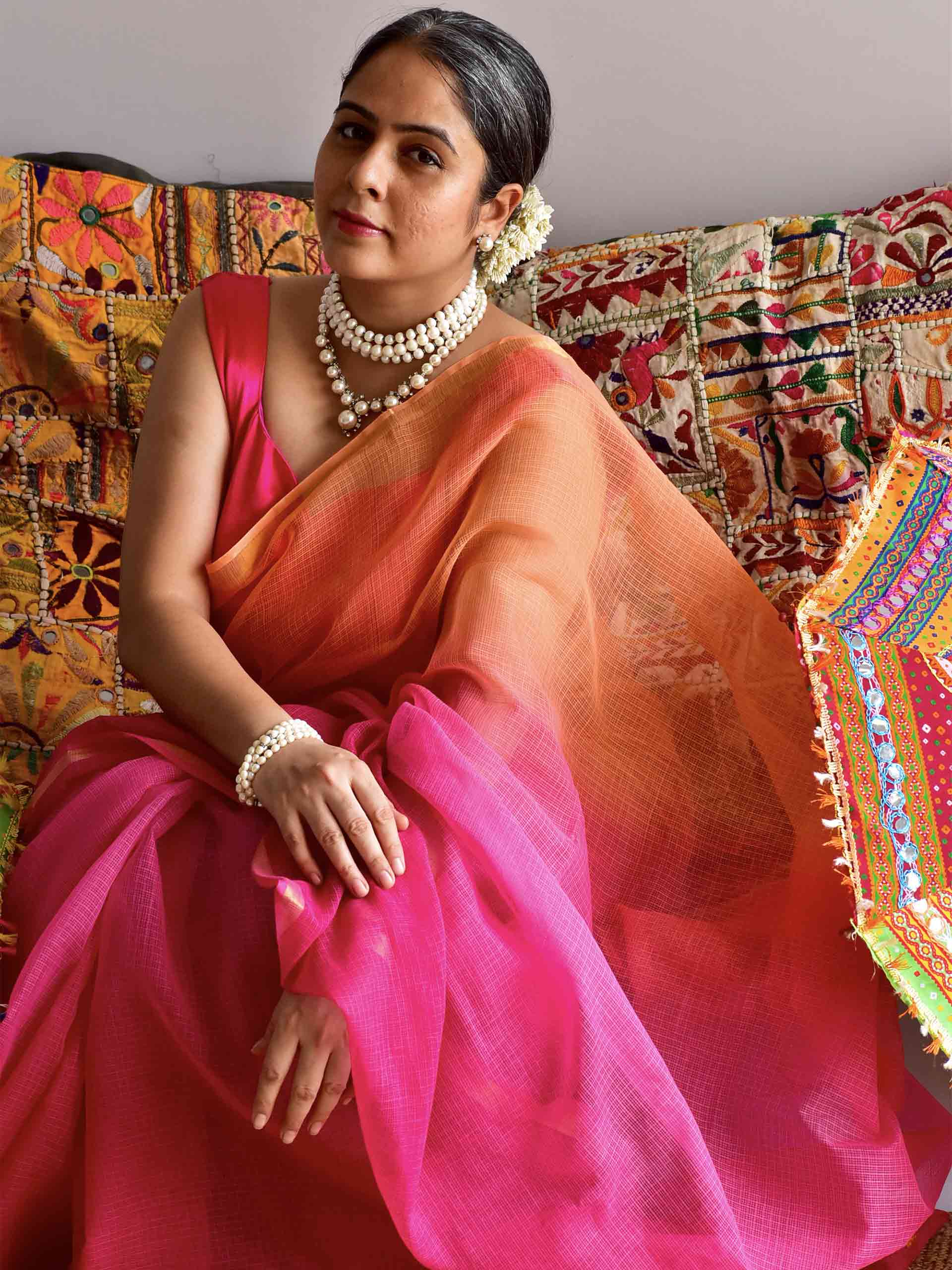Khushi - Tie and Dye Kota saree