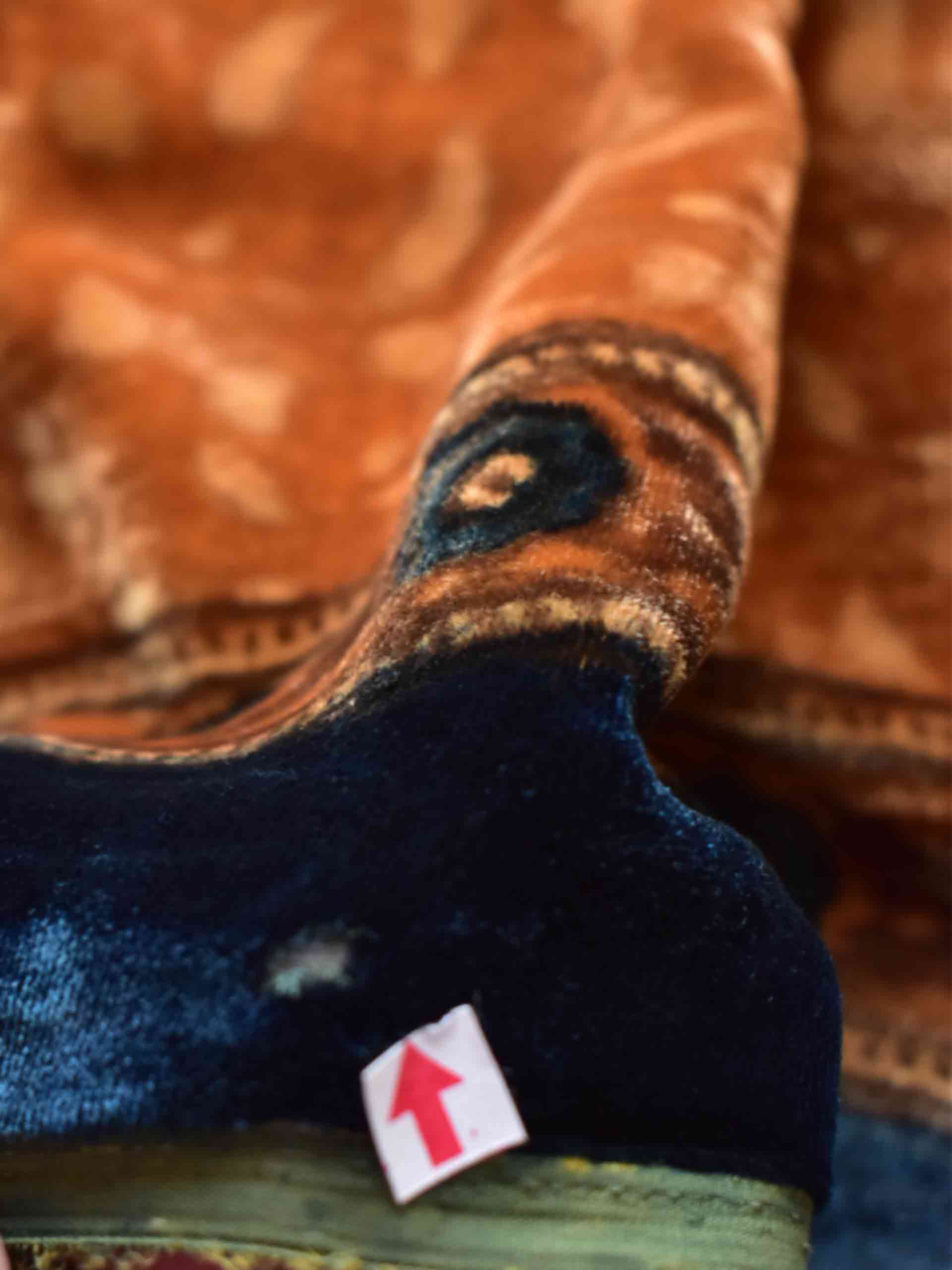 UD033 - Ajrakh Silk velvet blouse piece 1 meter