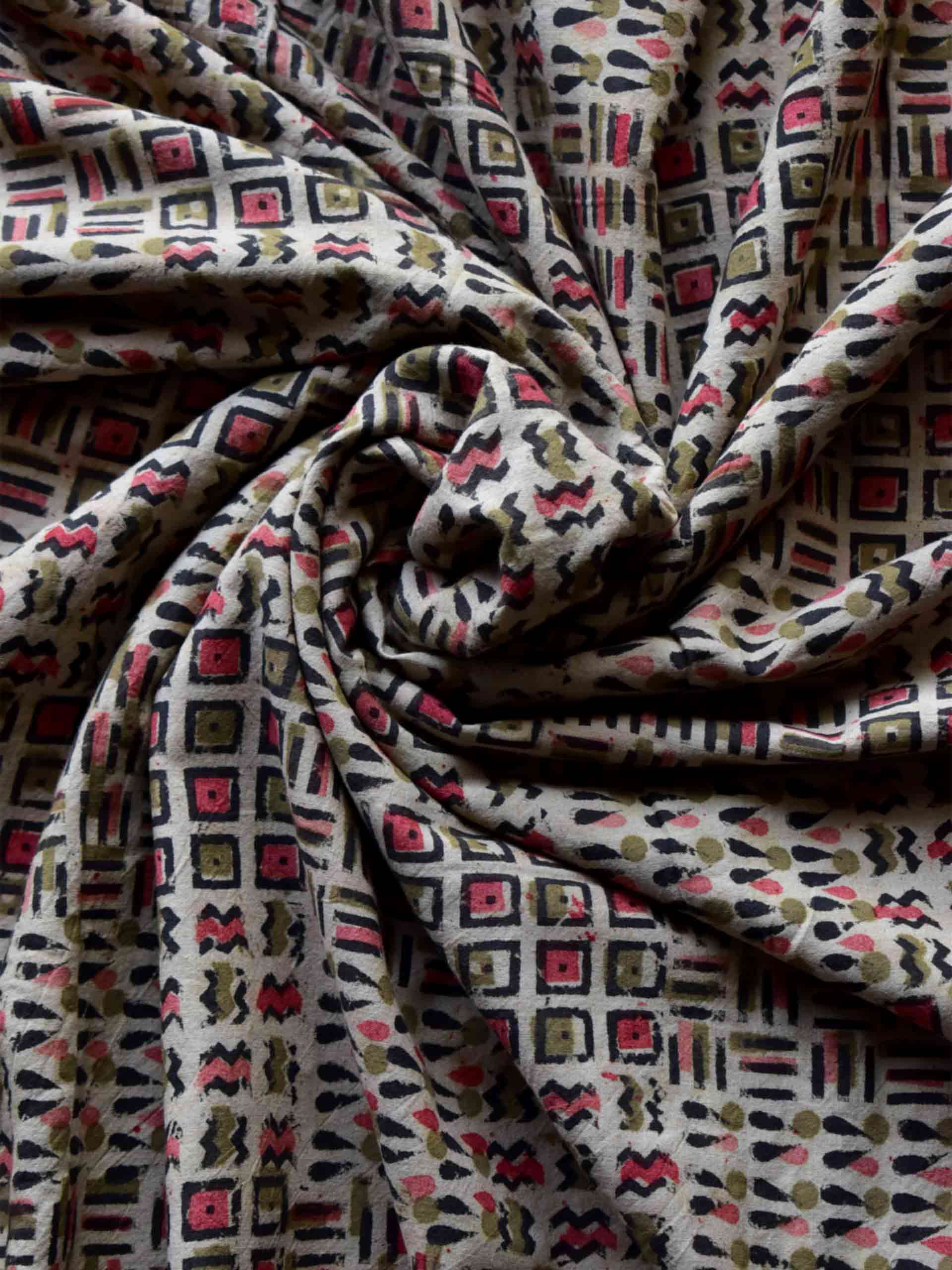 Chitra- hand block printed Cotton fabric 200 per meter