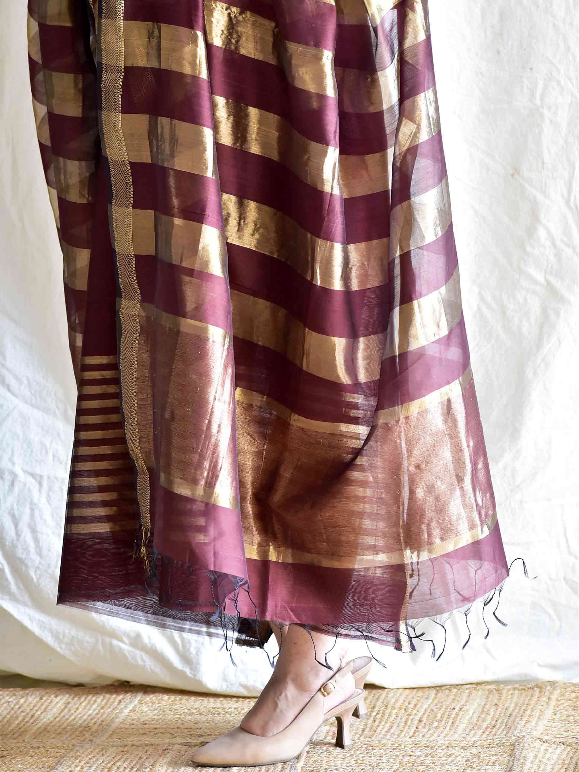 Shrike Handloom Maheshwari silk 2 pc suit set