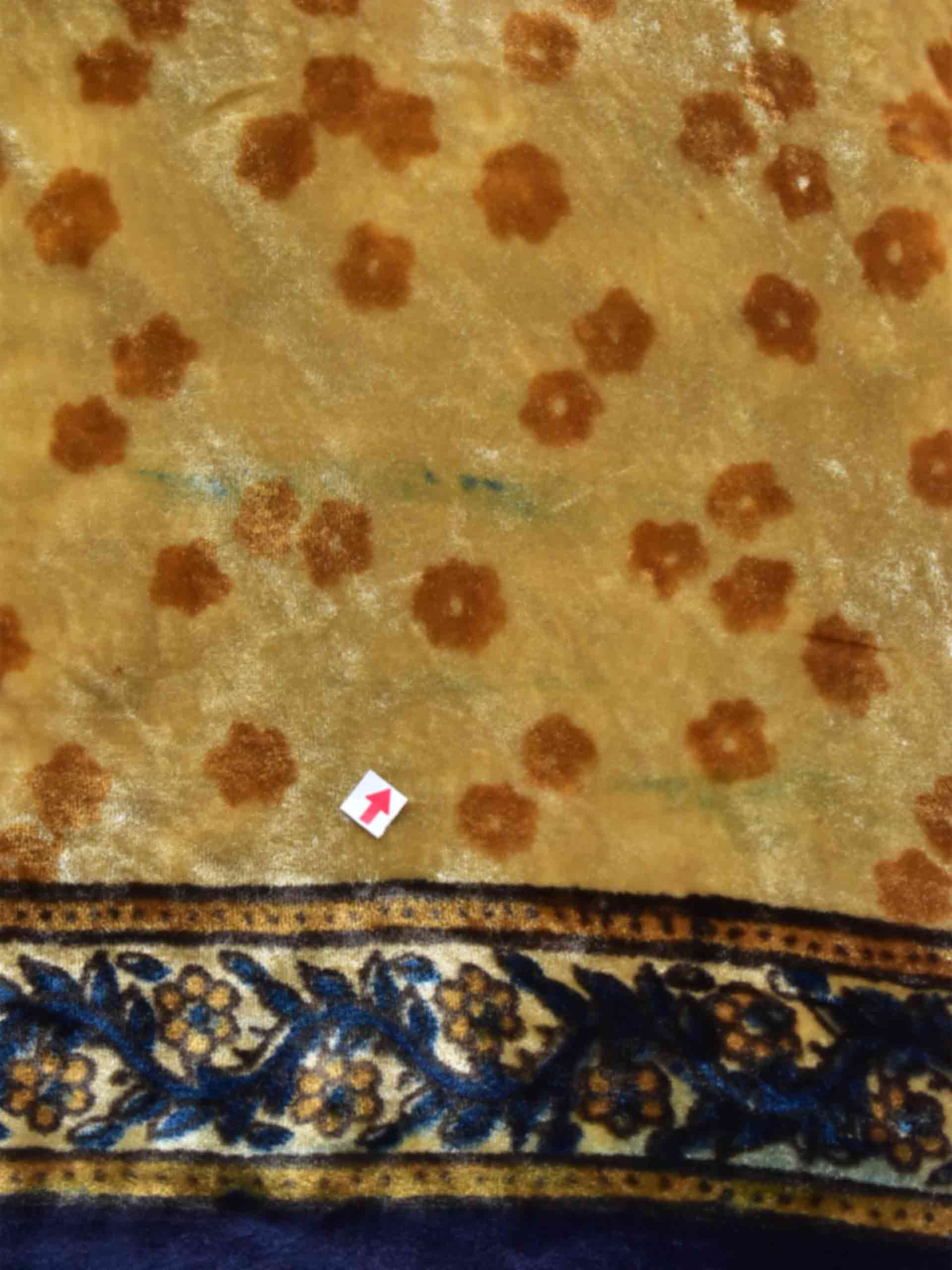 UD037 - Ajrakh Silk velvet blouse piece 1 meter