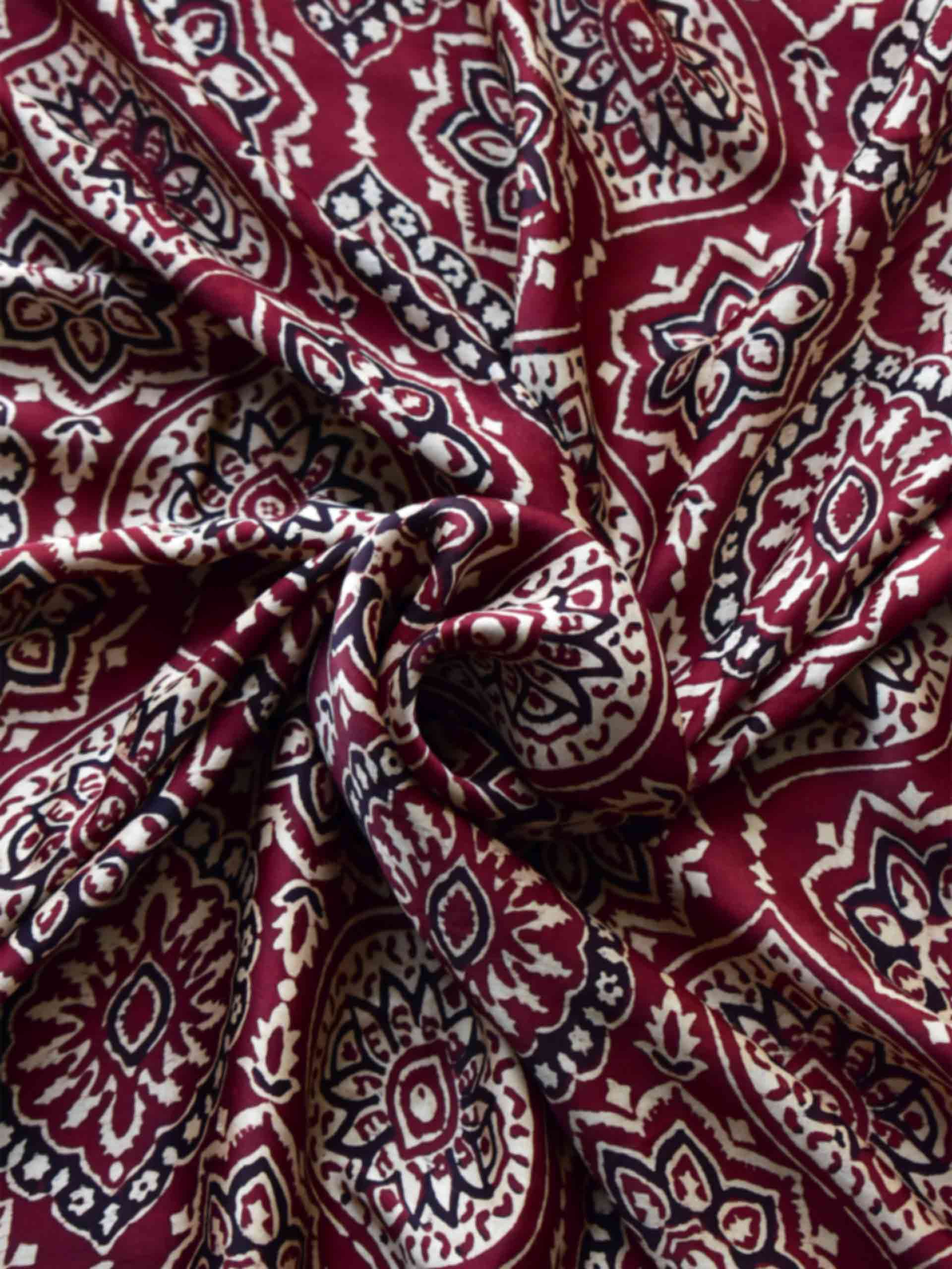 Dark flower - modal silk fabric 950 per meter