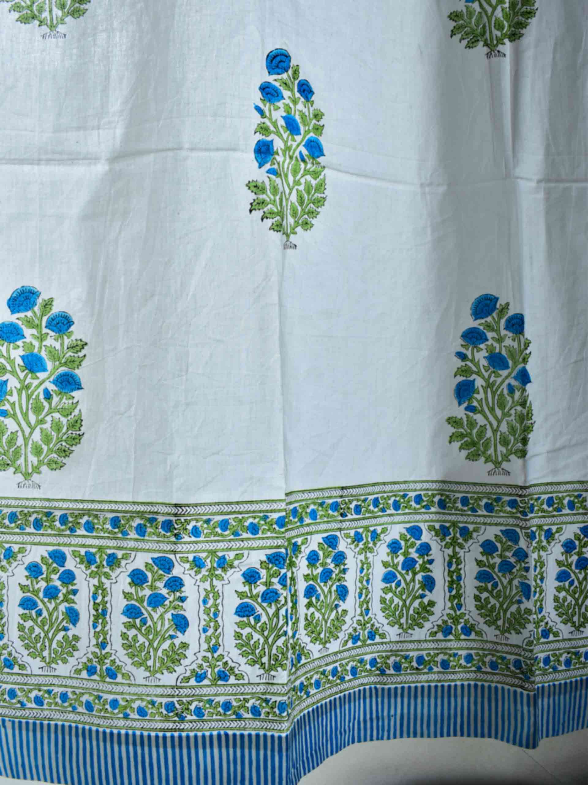 Miskin - Hand block printed curtain (8 ft)