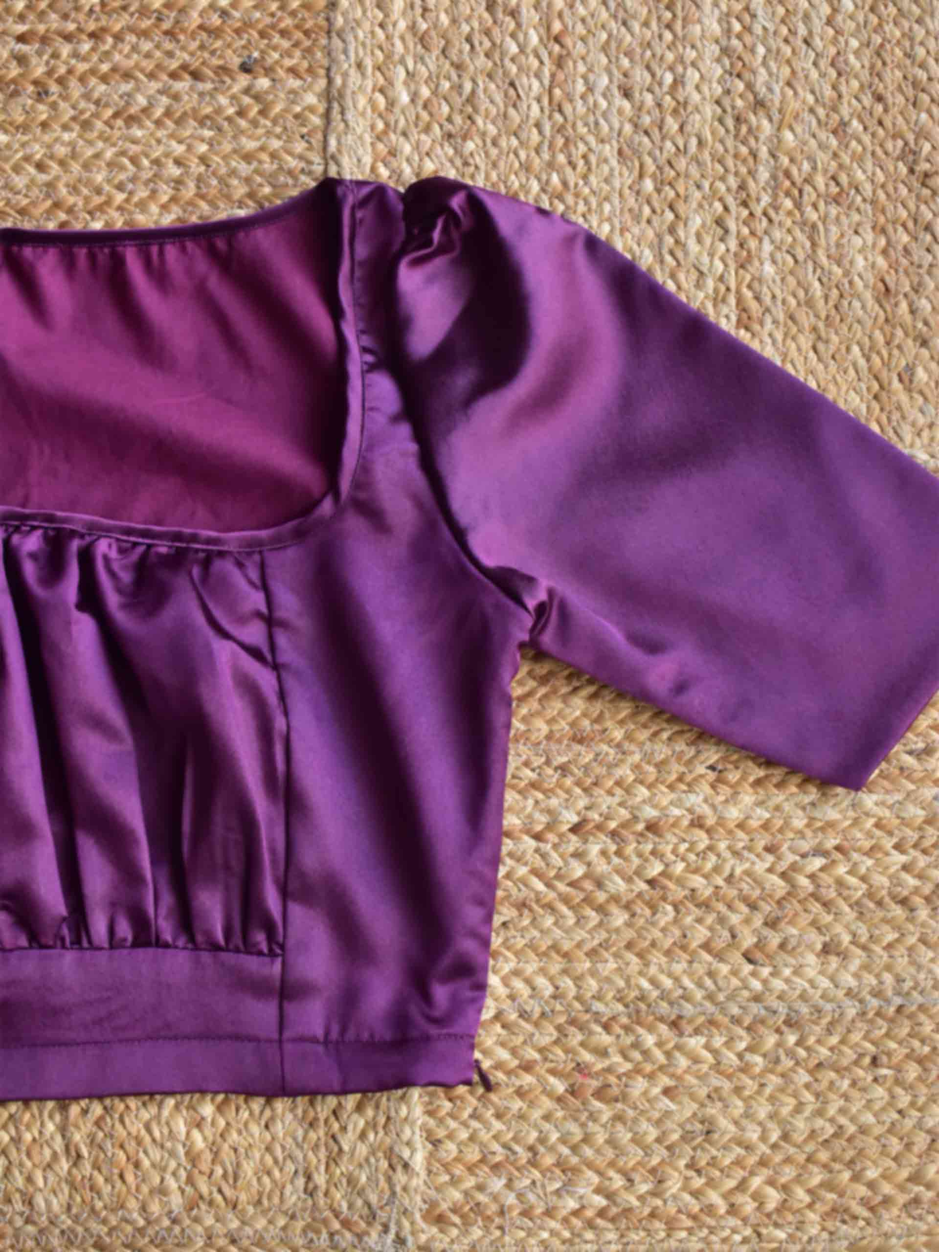 Sample 013 - Purple Satin Blouse