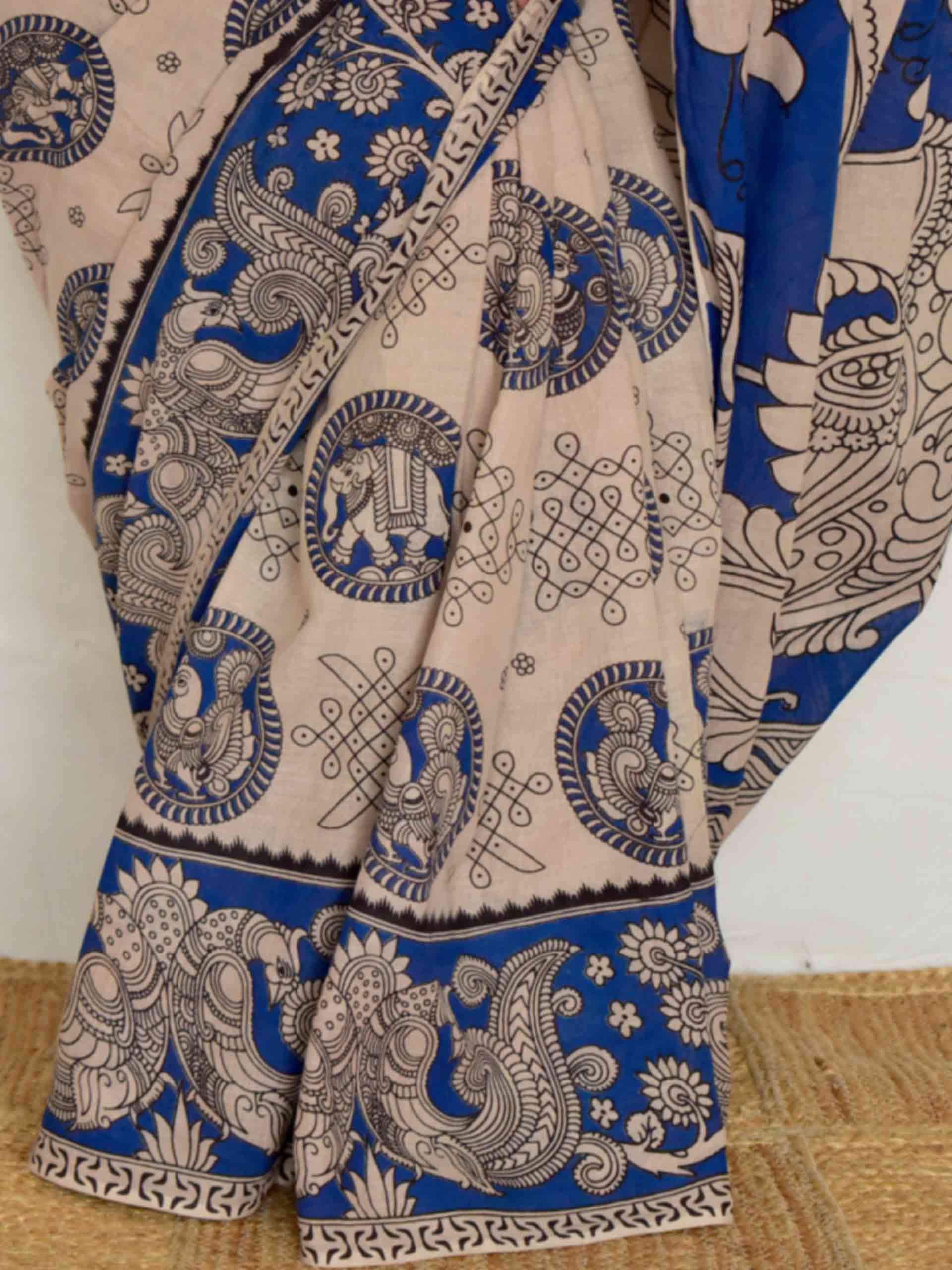 Mayuri- kalamkari printed saree