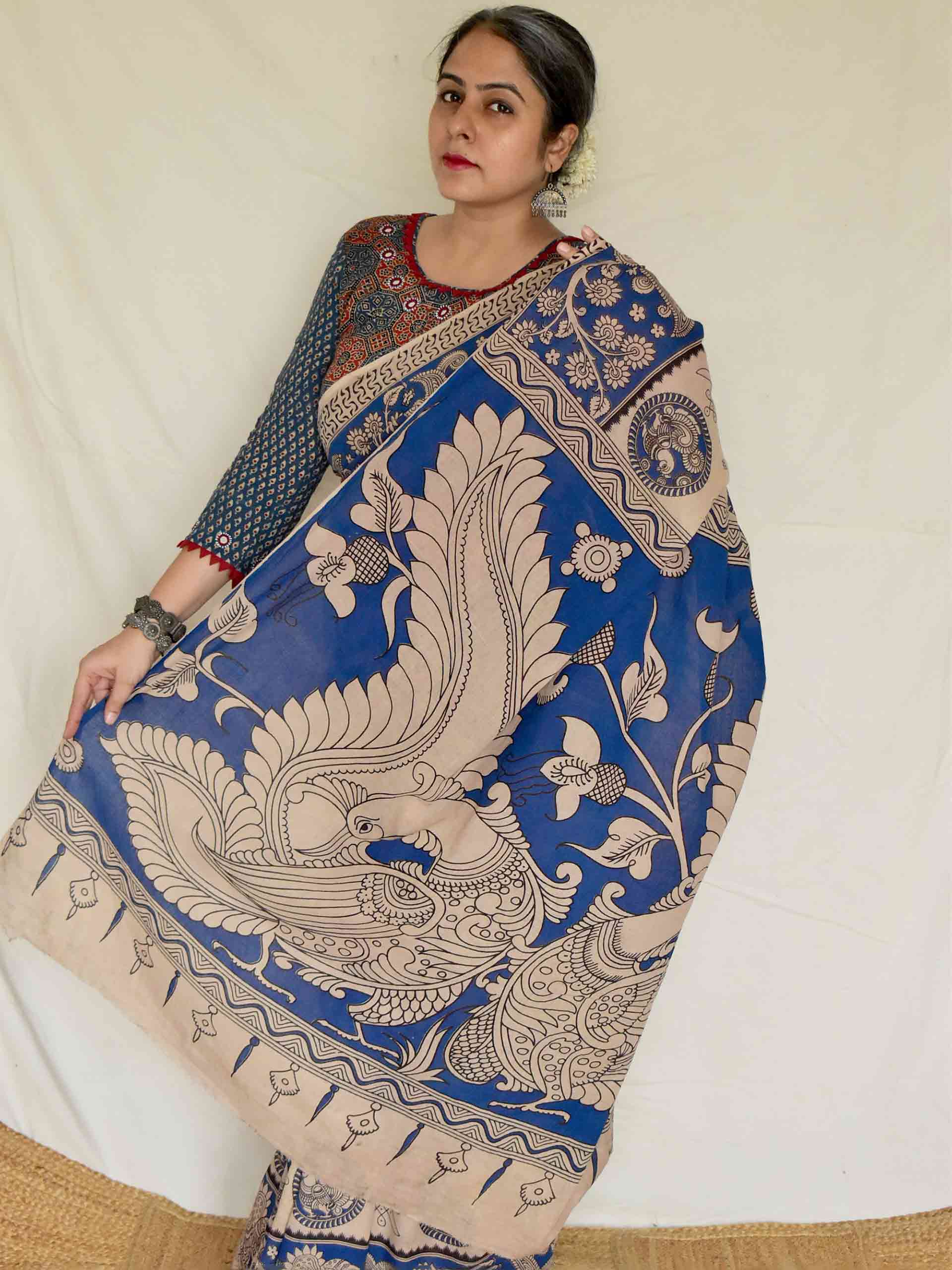 Mayuri- kalamkari printed saree