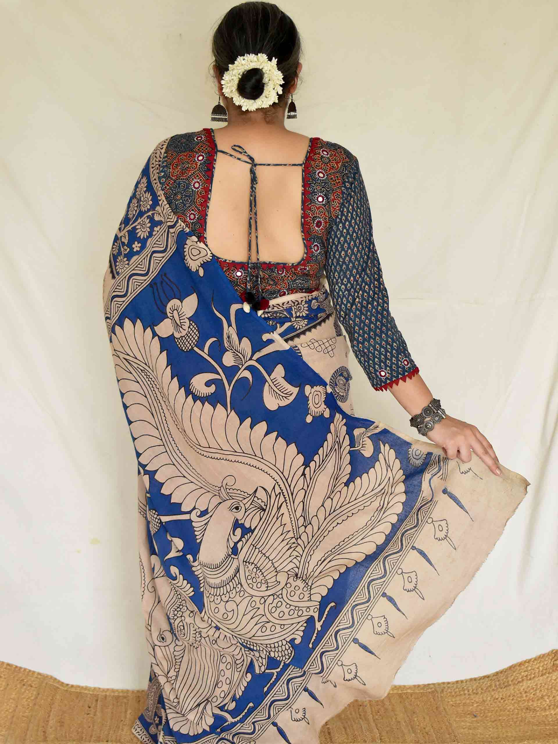 Mayuri- kalamkari printed saree