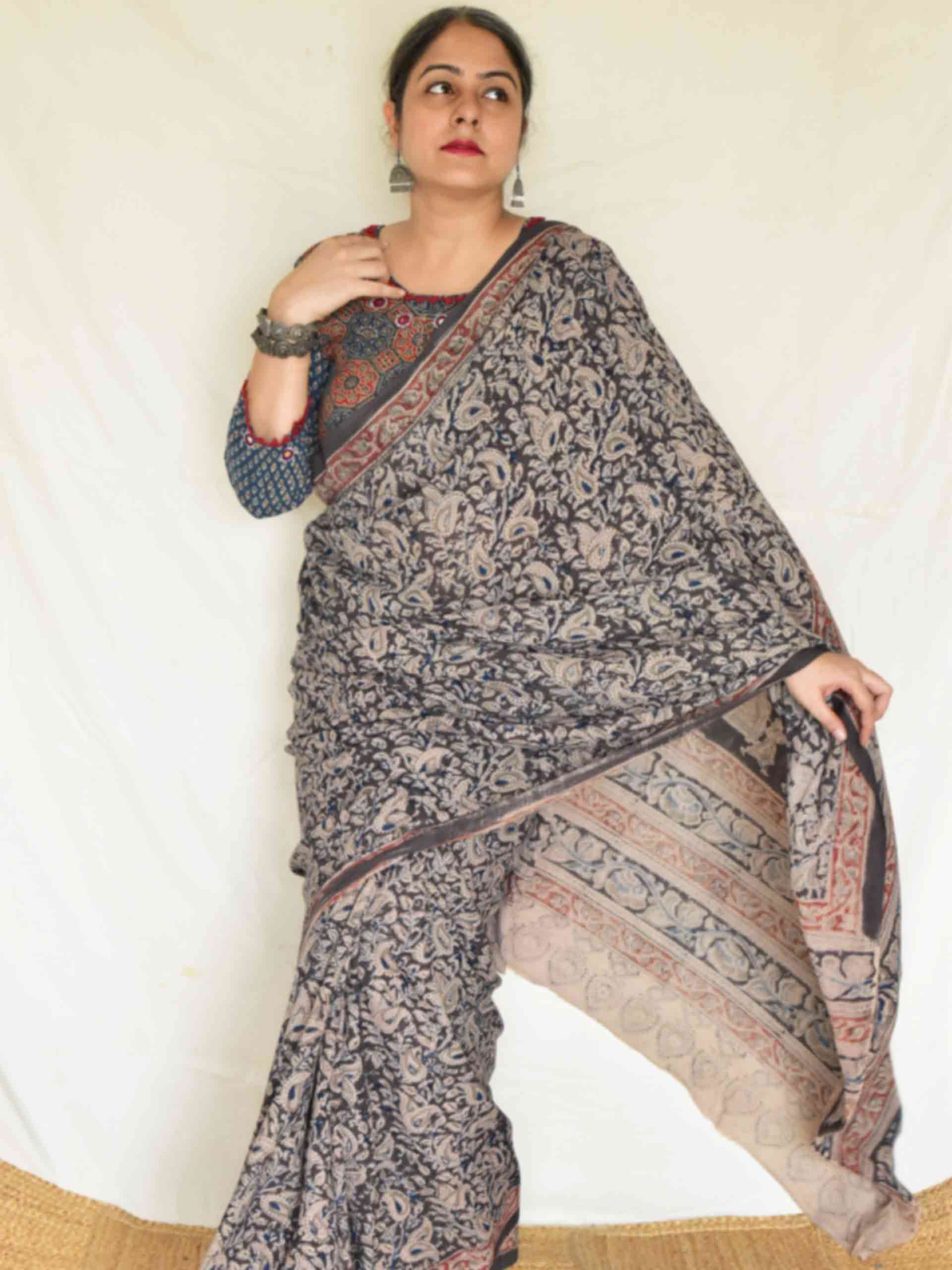 Phulwari - kalamkari printed saree