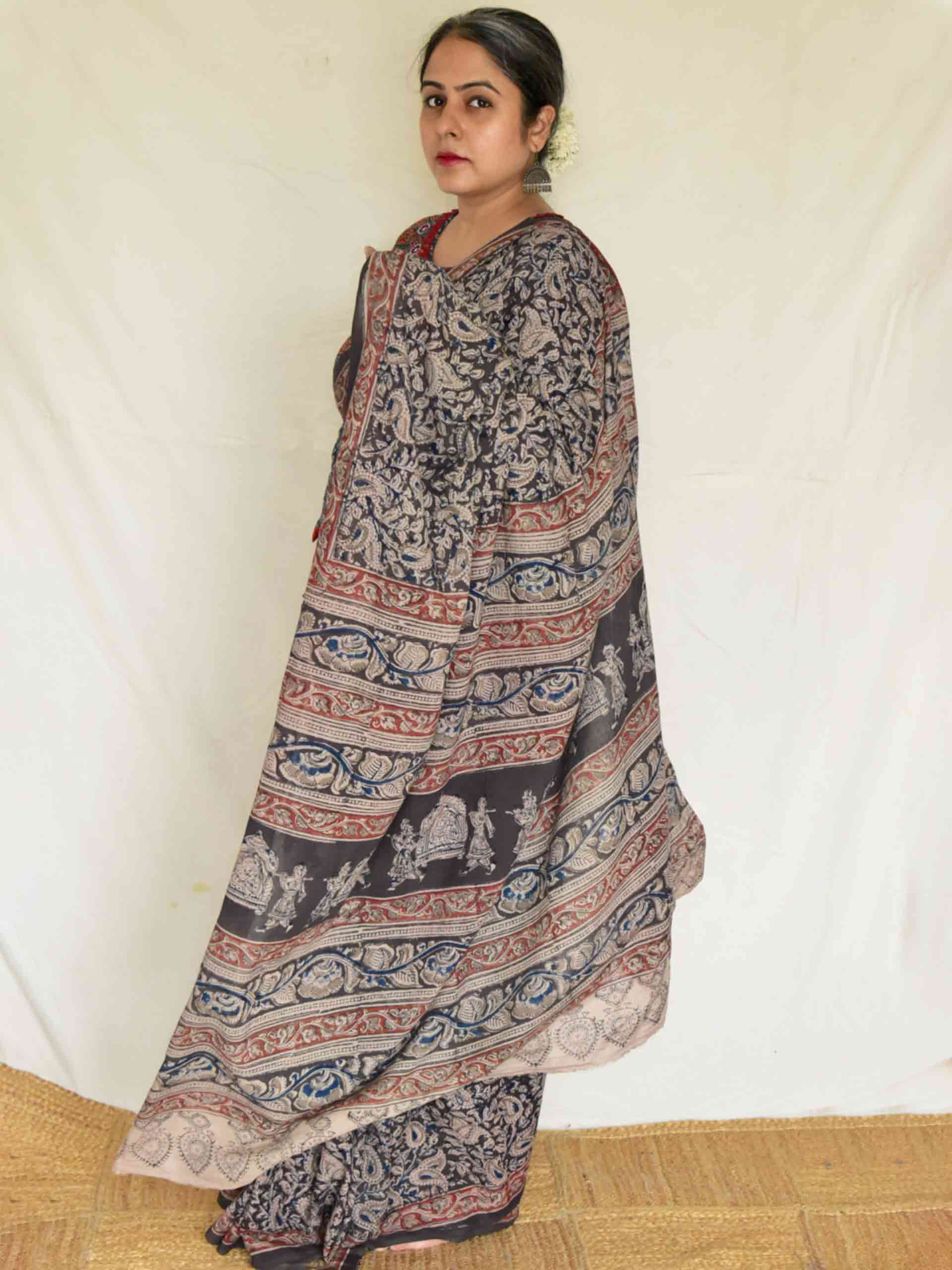 Phulwari - kalamkari printed saree