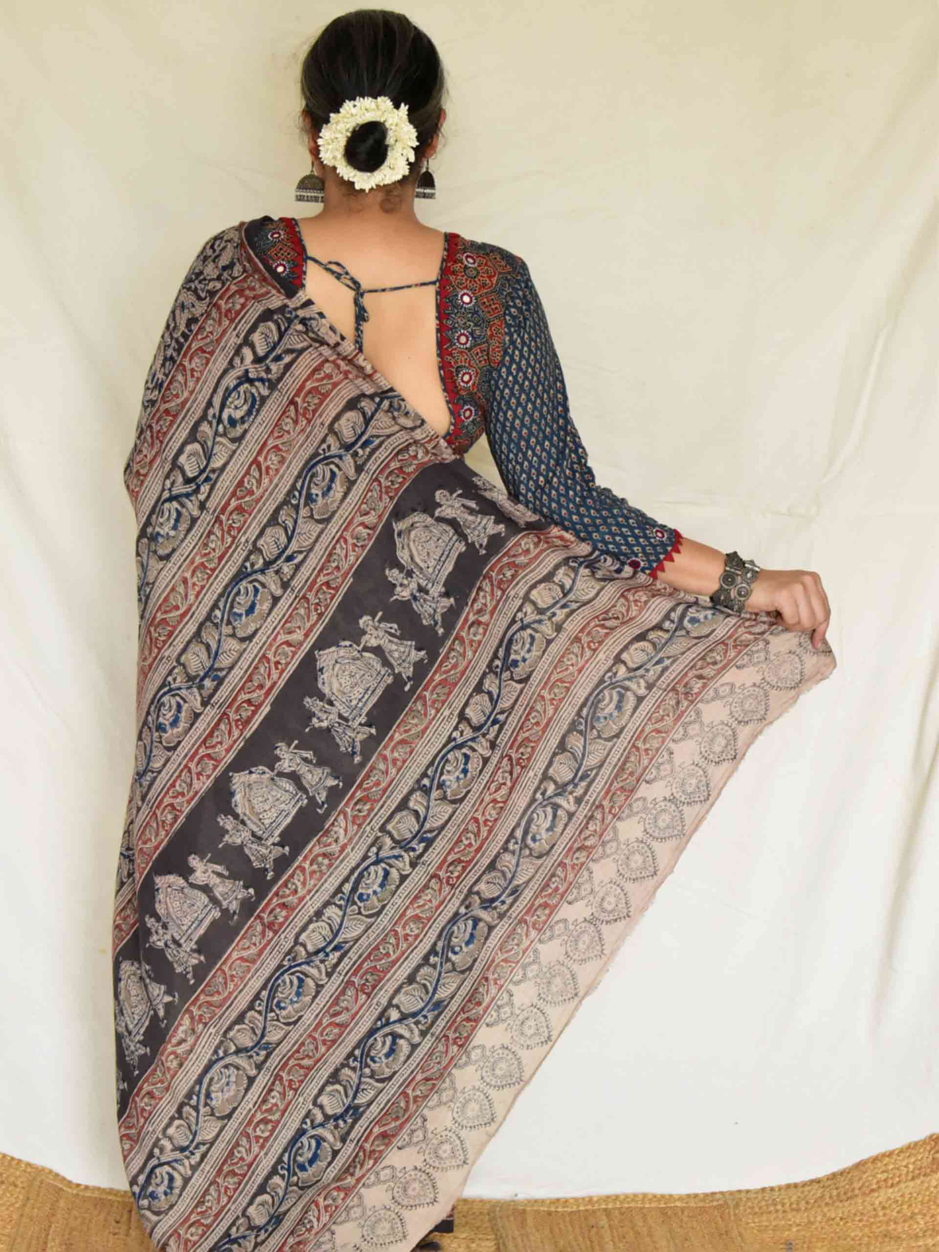 Phulwari - kalamkari printed saree