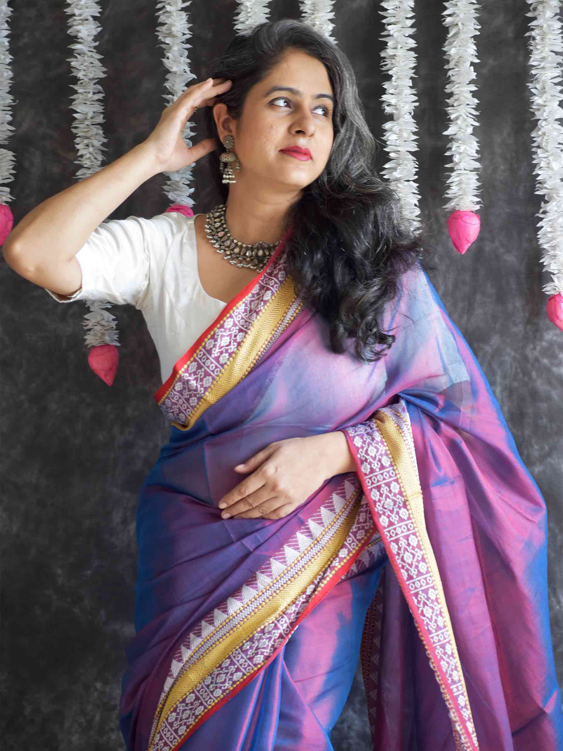 Jewel mist - Jacqard Tissue Saree