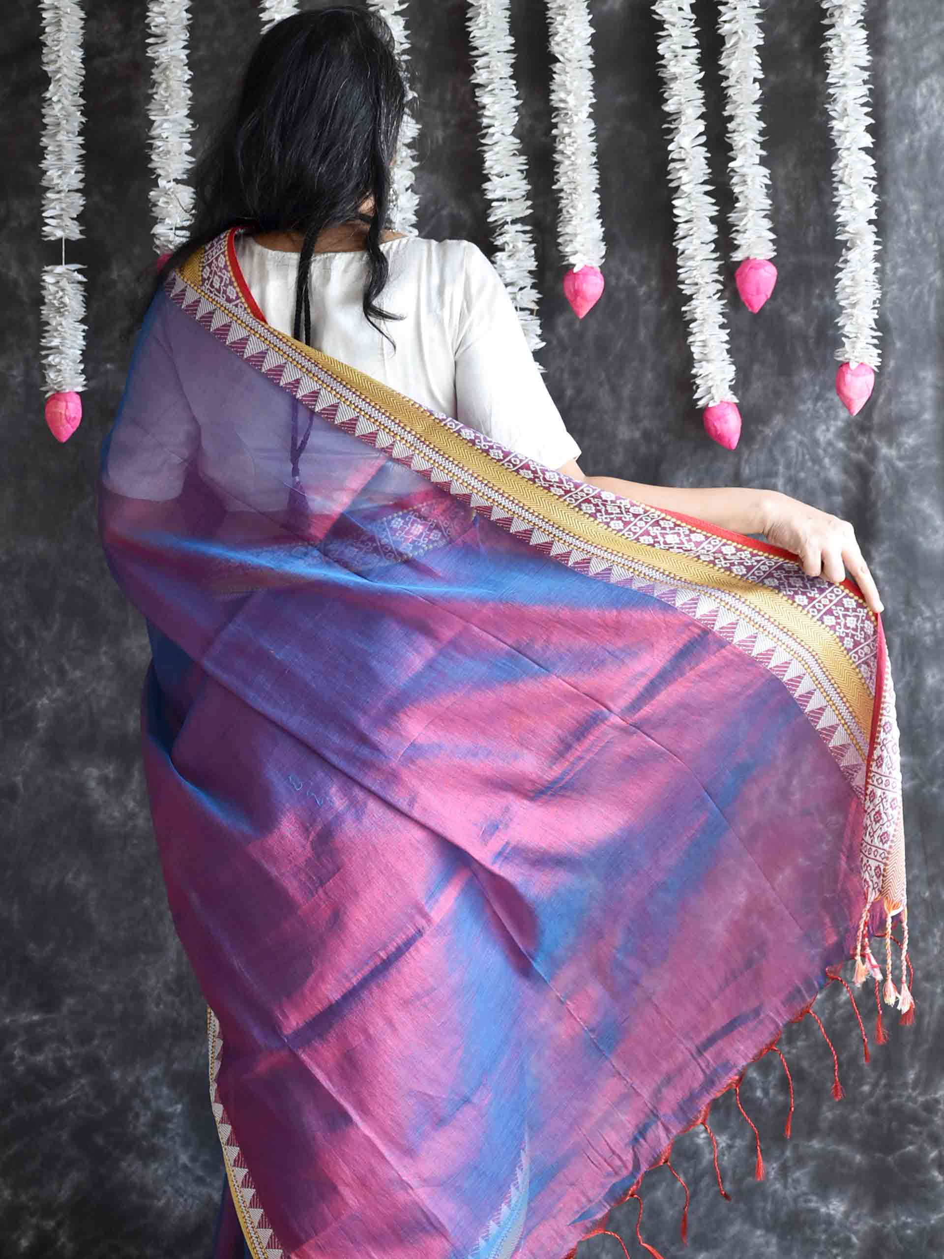 Jewel mist - Jacqard Tissue Saree