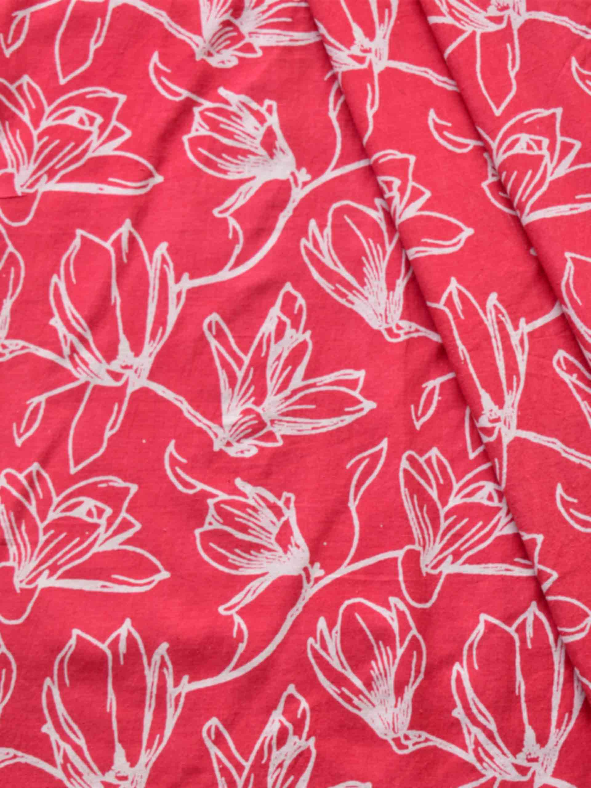 Tuba - hand block printed Cotton fabric 200 per meter