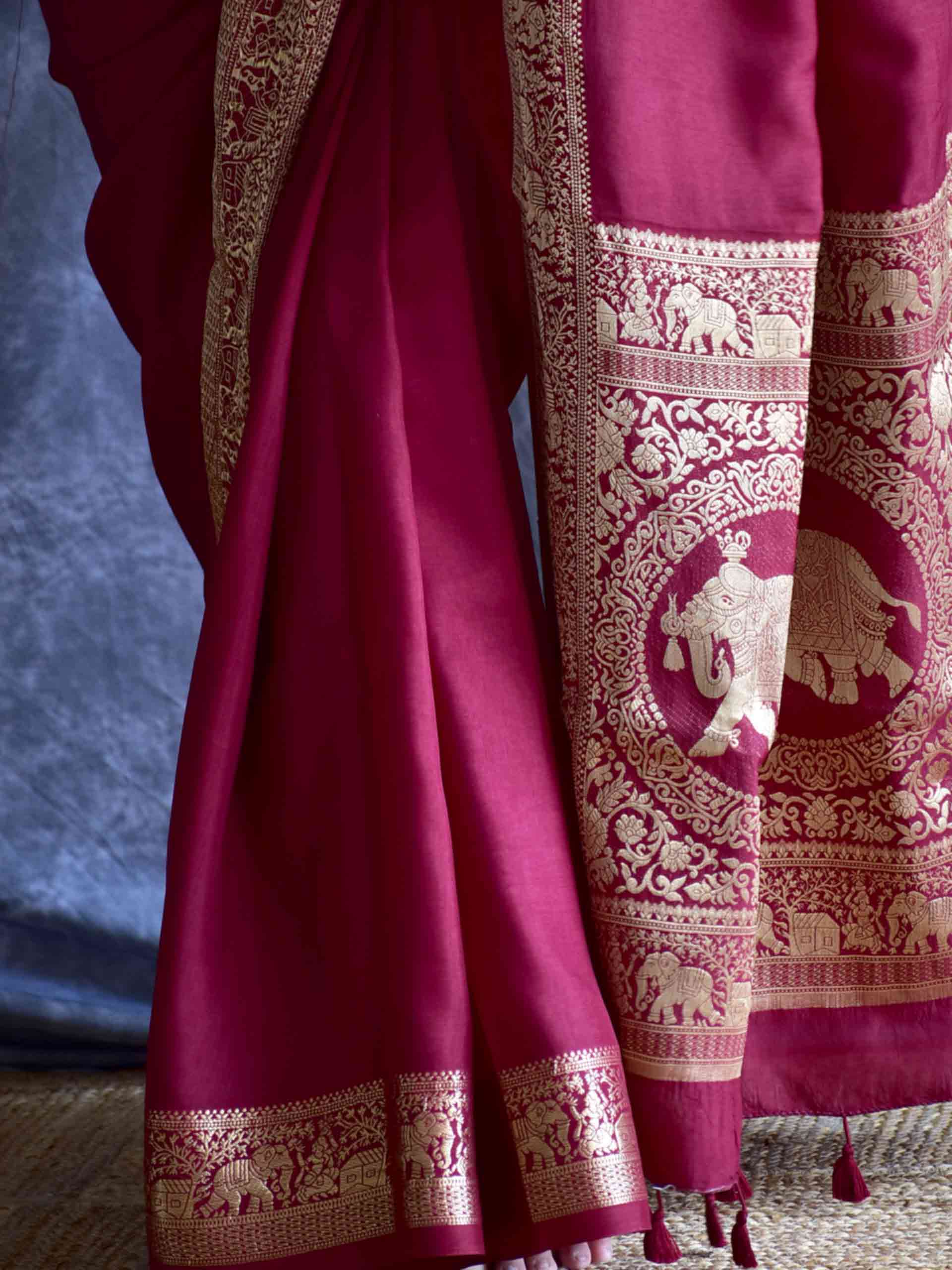 Rudra Raga - Dola silk zari pallu saree