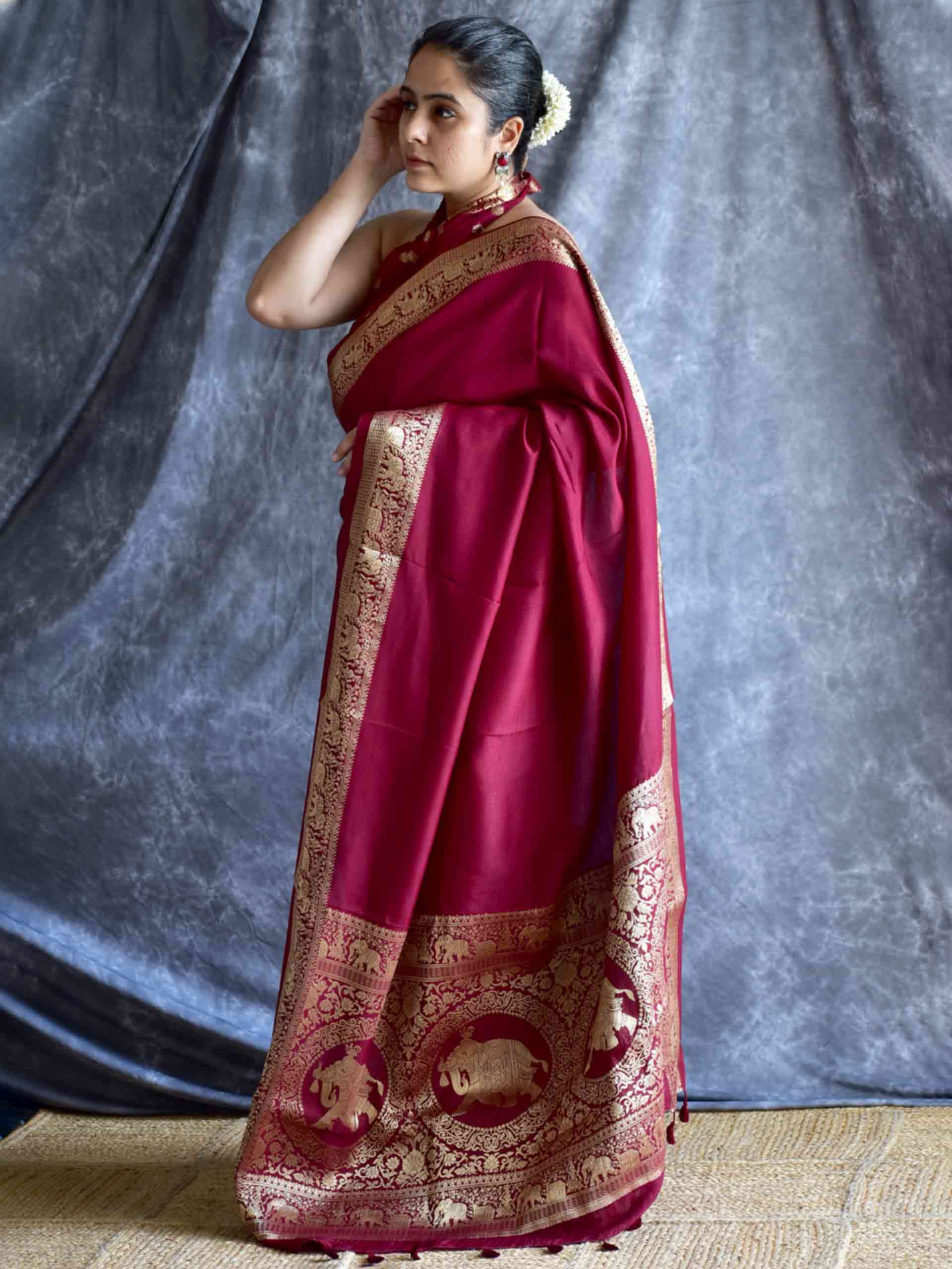 Rudra Raga - Dola silk zari pallu saree