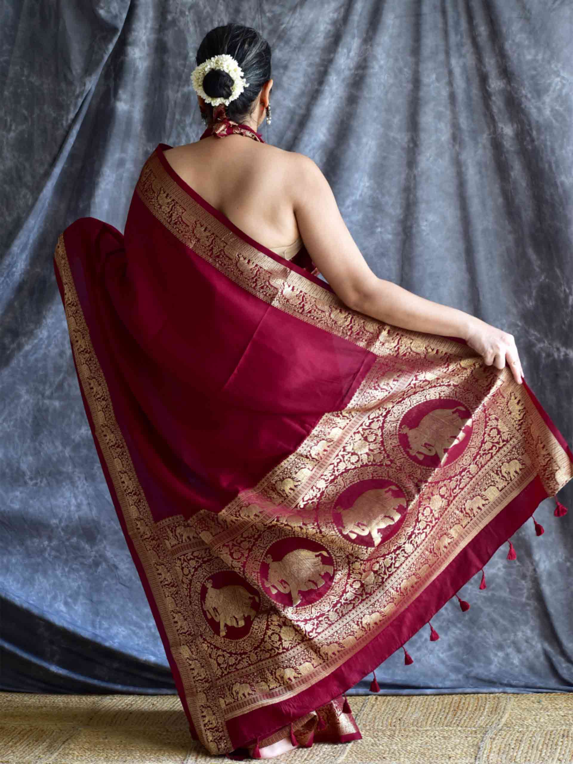 Rudra Raga - Dola silk zari pallu saree