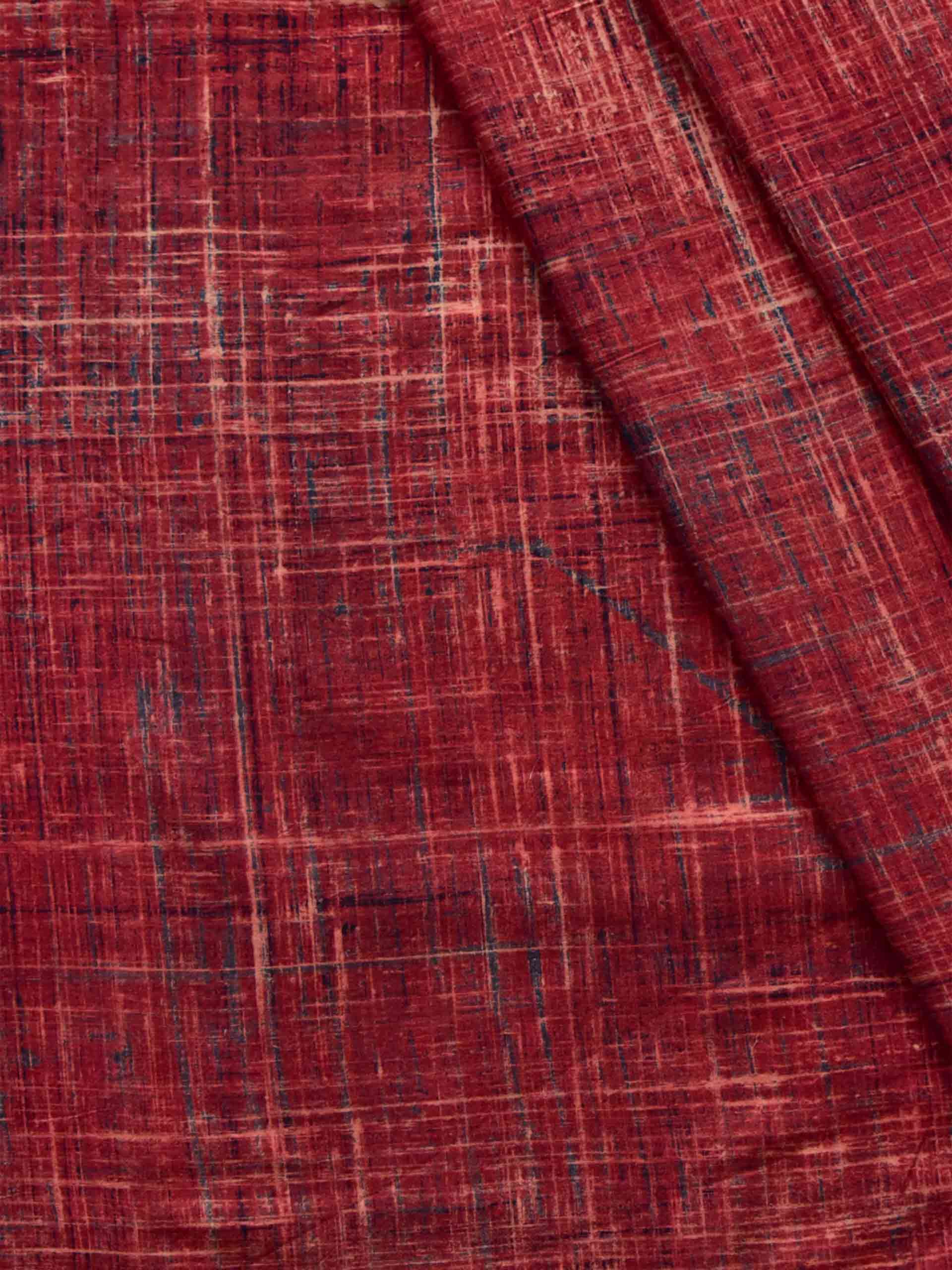 Karib - Ajrakh Hand block printed Cotton fabric 390 per meter