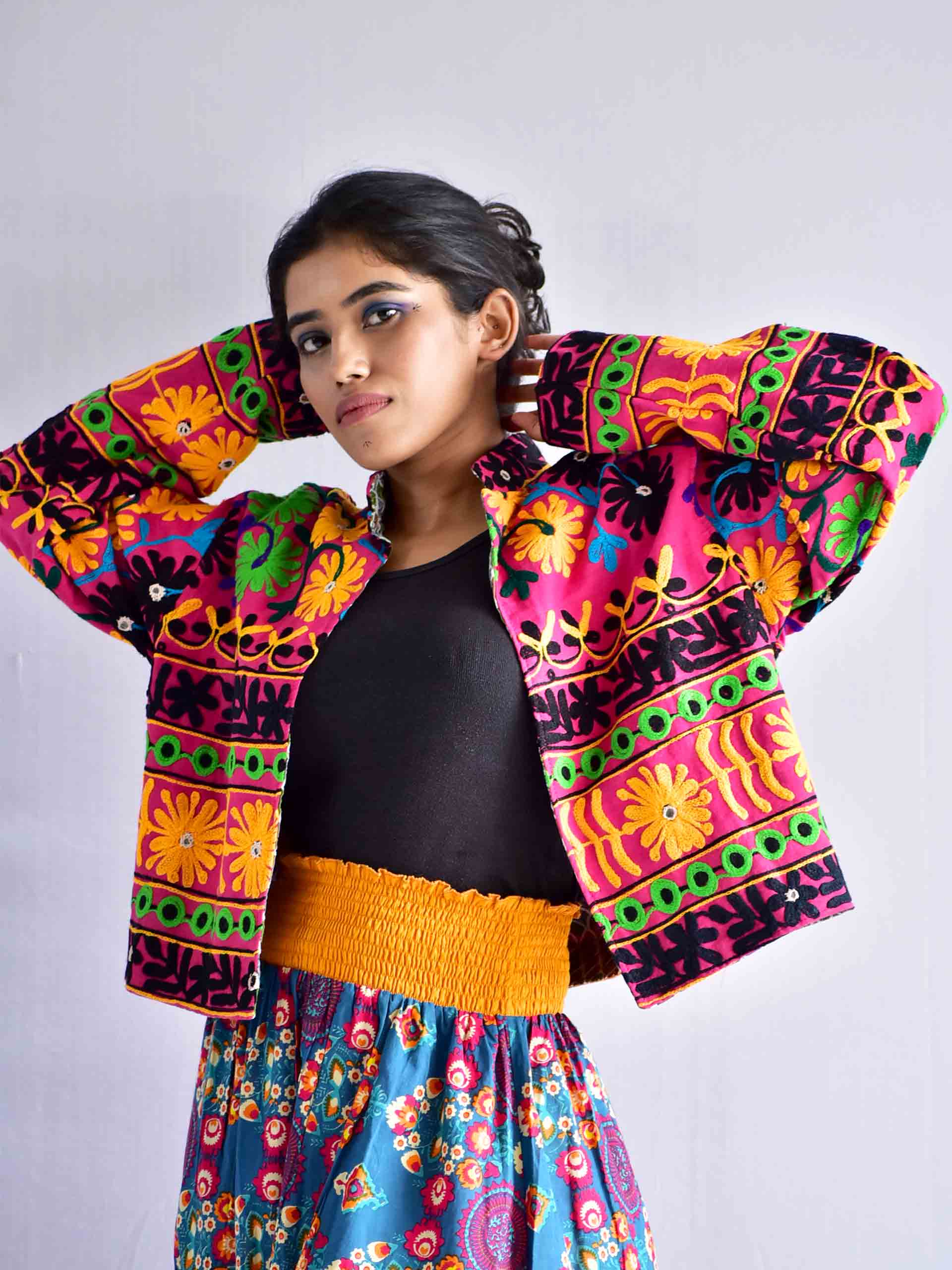 Rabari - hand embroidered Reversible jacket