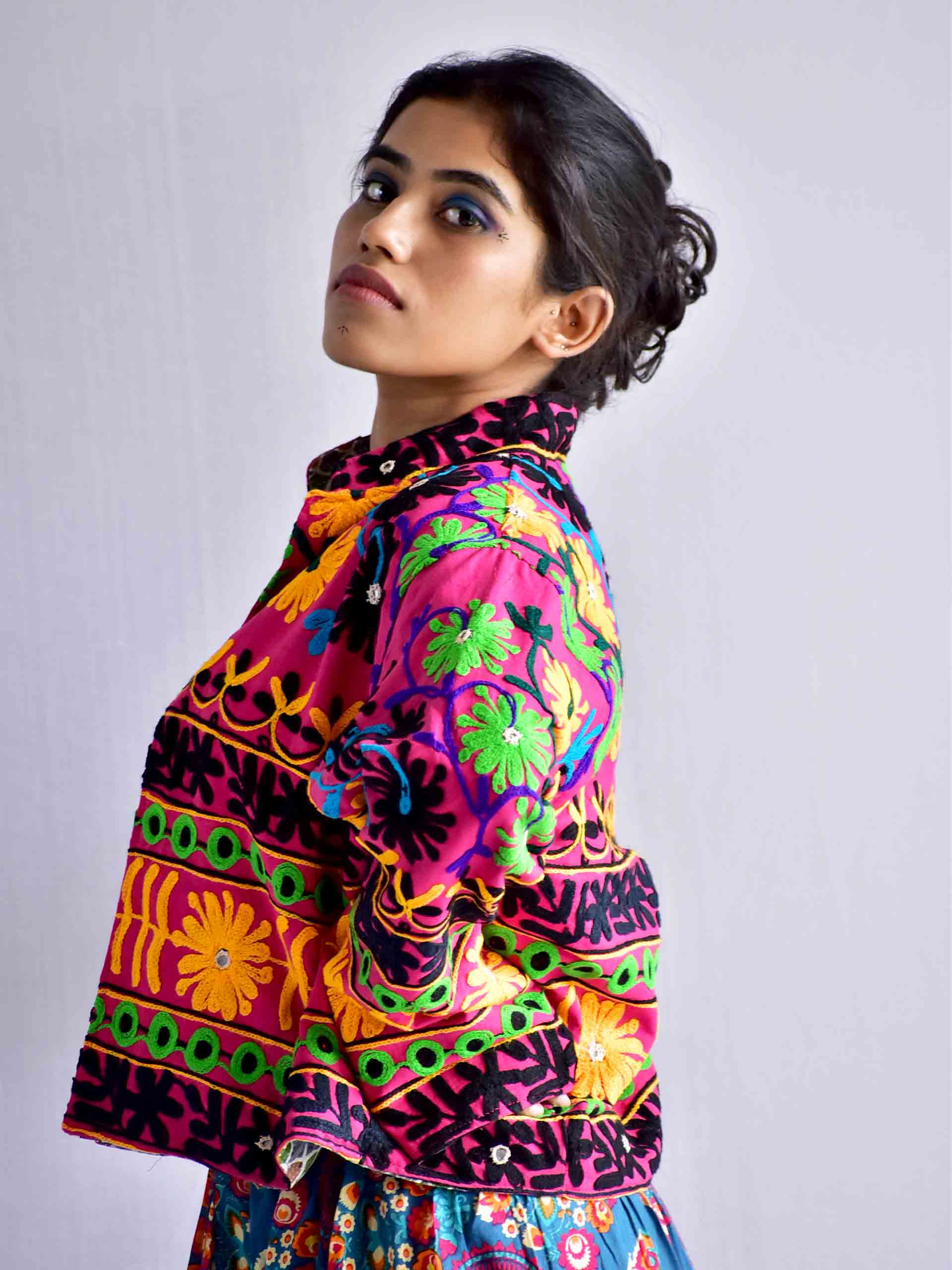 Rabari - hand embroidered Reversible jacket