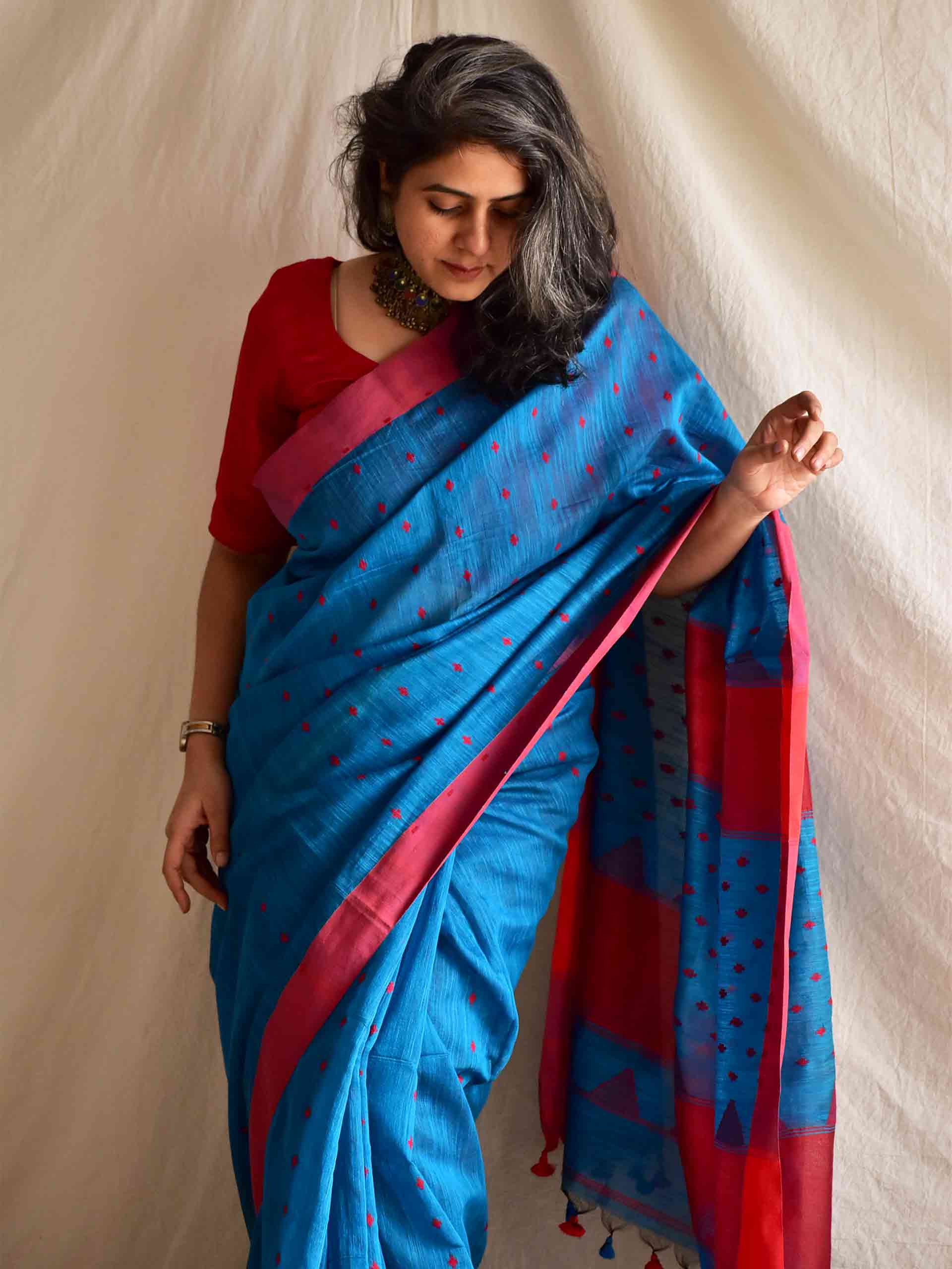 Neelam - Jamdani Saree