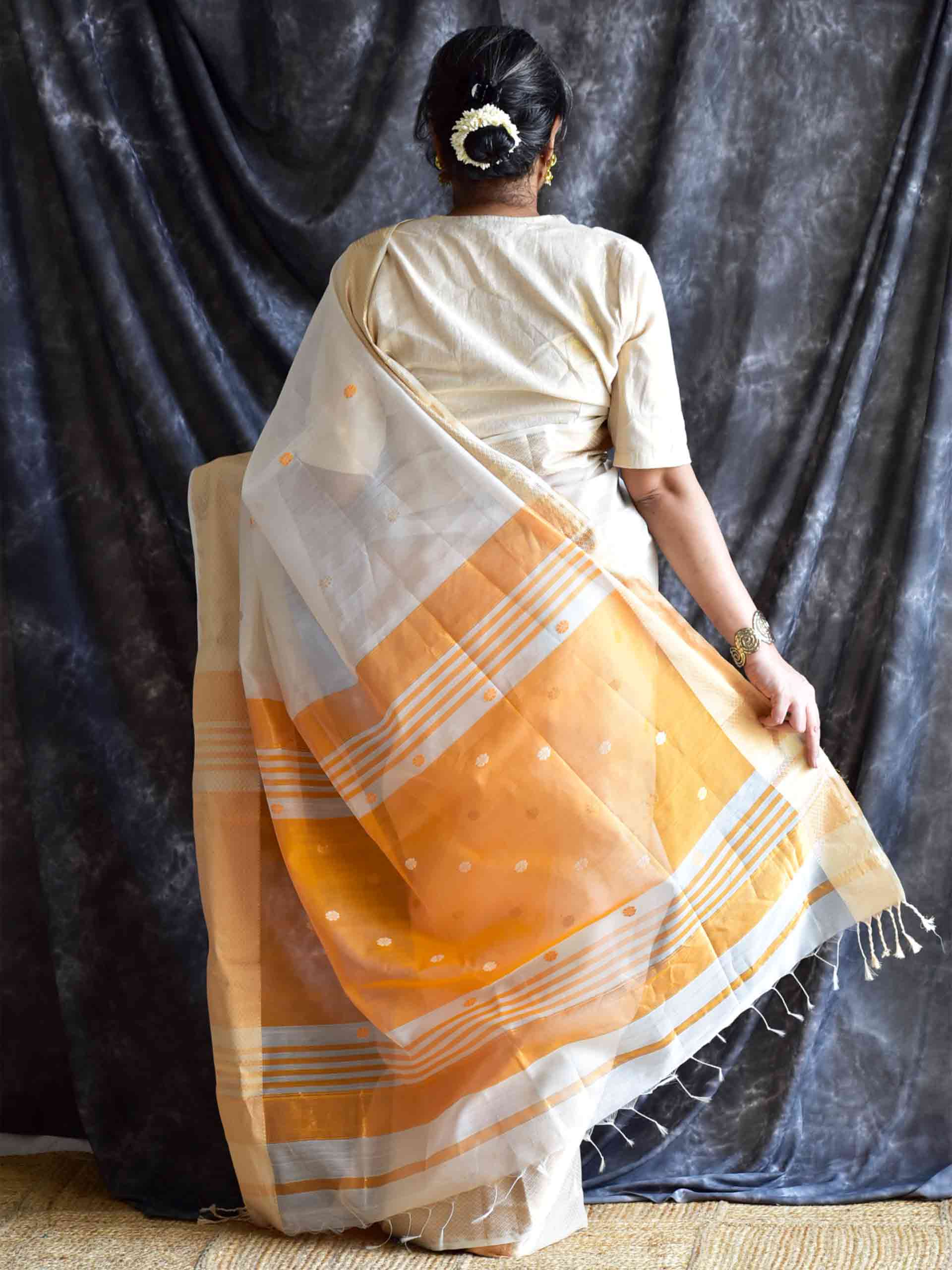 Sitara - Maheshwari Handloom Silk Saree