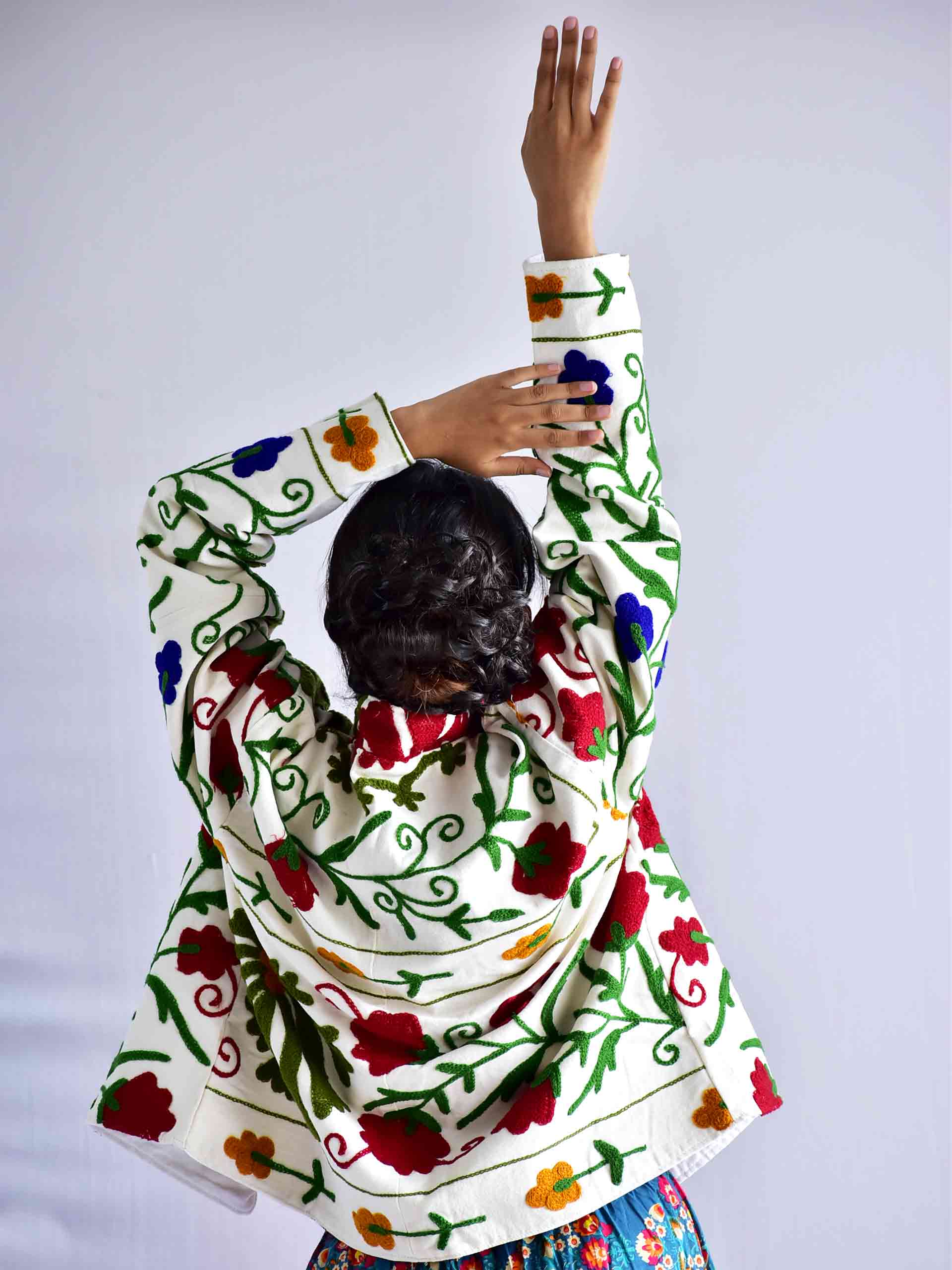 meraki - hand embroidered Reversible jacket