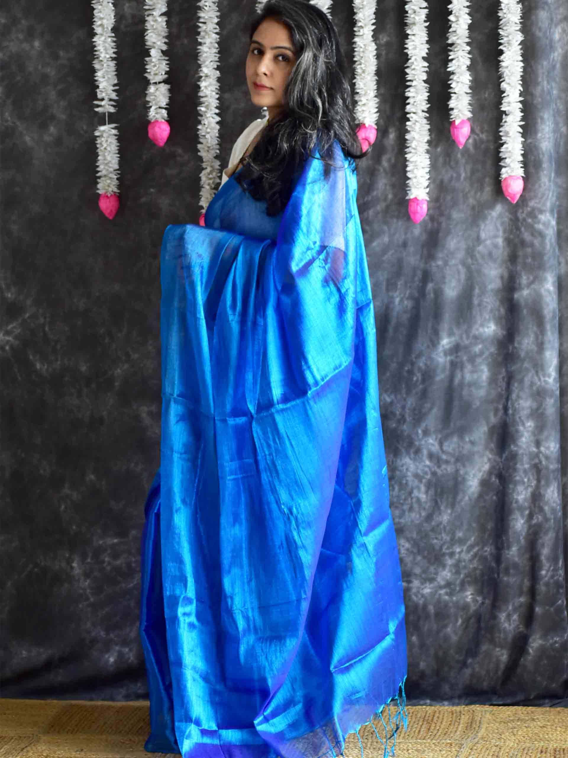 Neela Tara - Tissue Saree