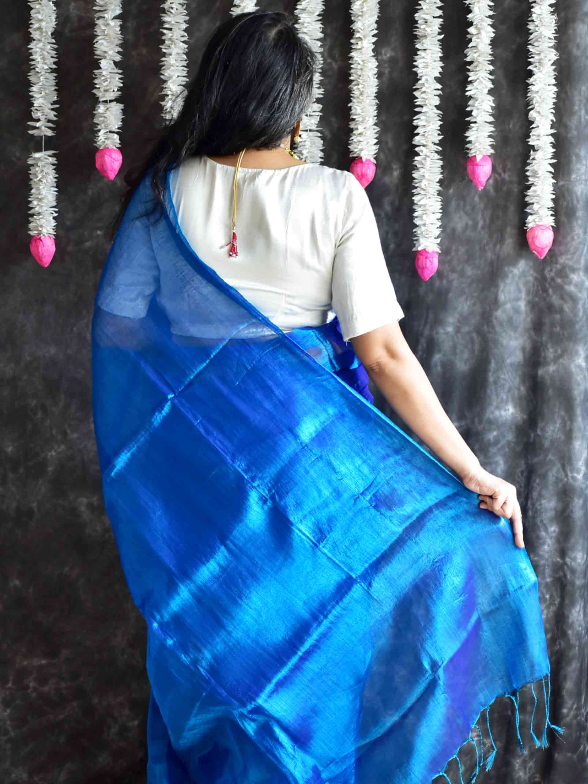 Neela Tara - Tissue Saree
