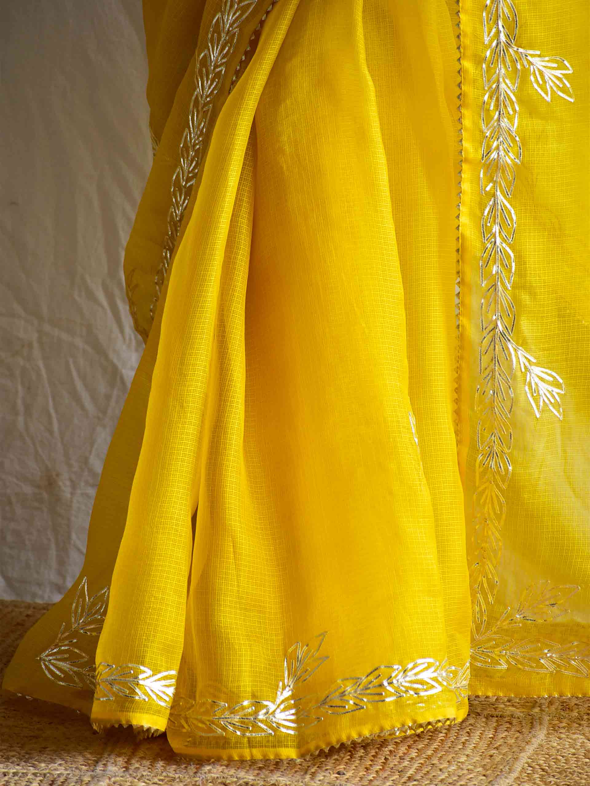 surajmukhi - Kacchi Gota Patti Kota Silk Saree