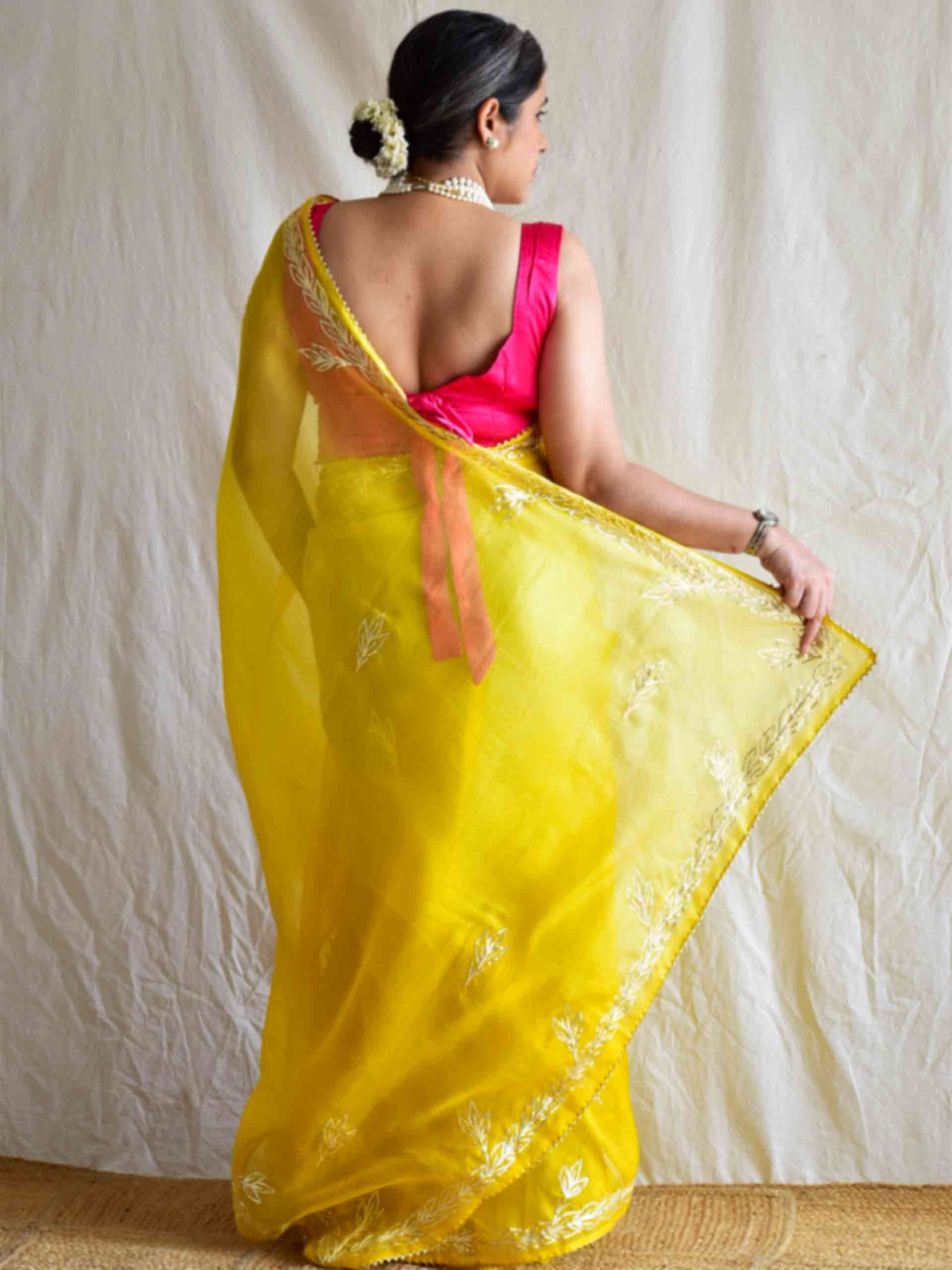 surajmukhi - Kacchi Gota Patti Kota Silk Saree