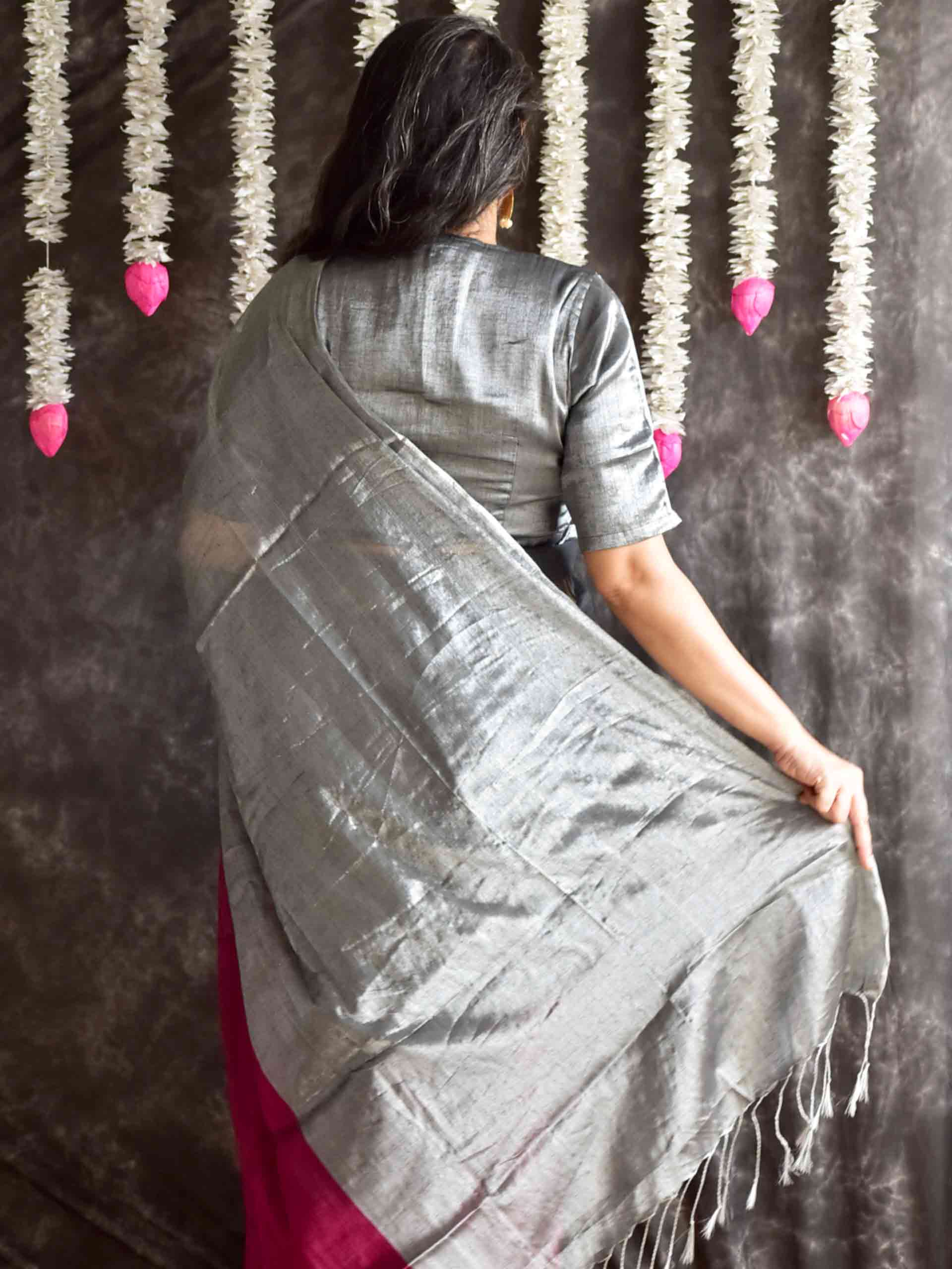 Zarika - Dual Shaded Tissue Saree