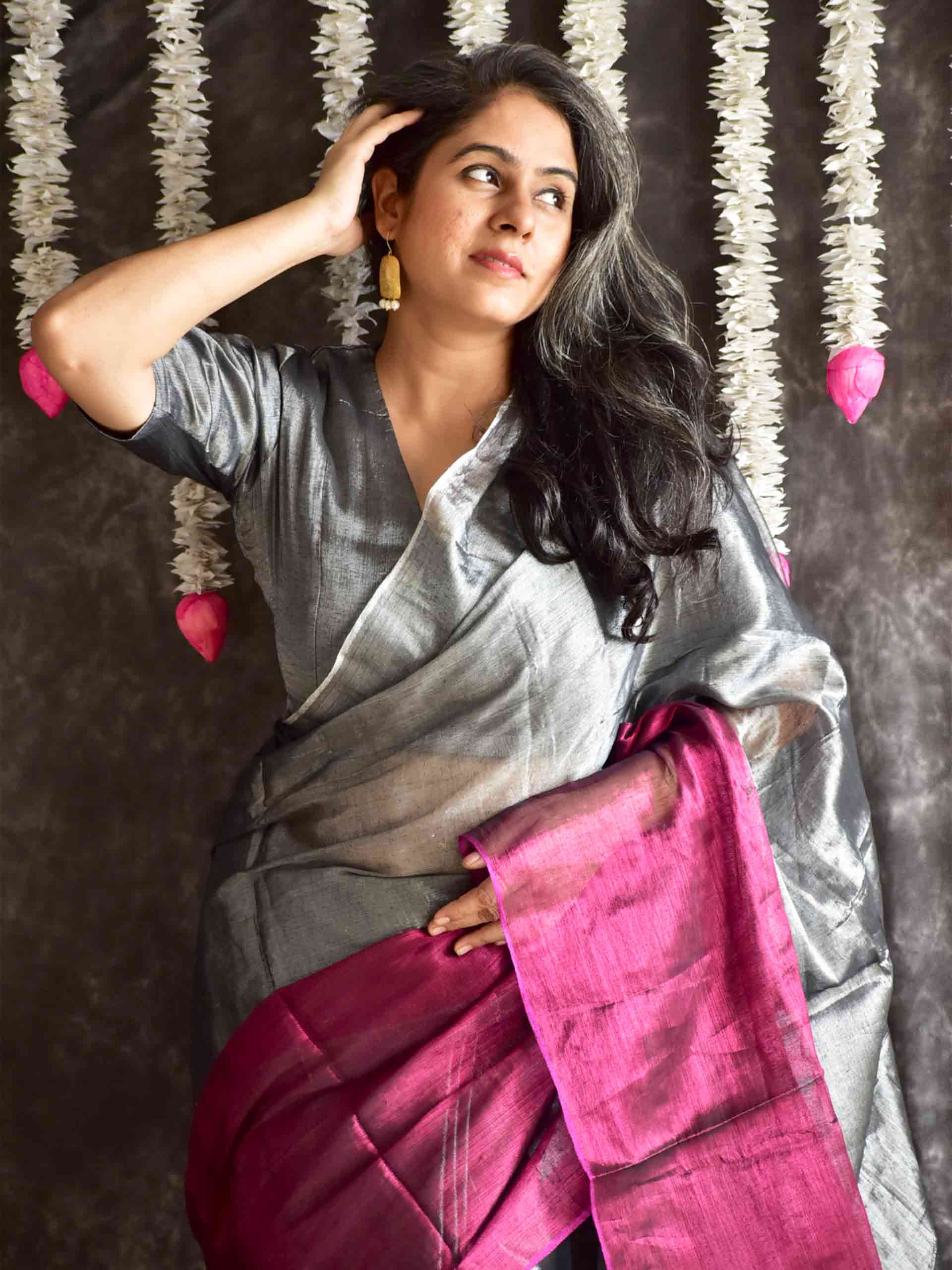 Zarika - Dual Shaded Tissue Saree