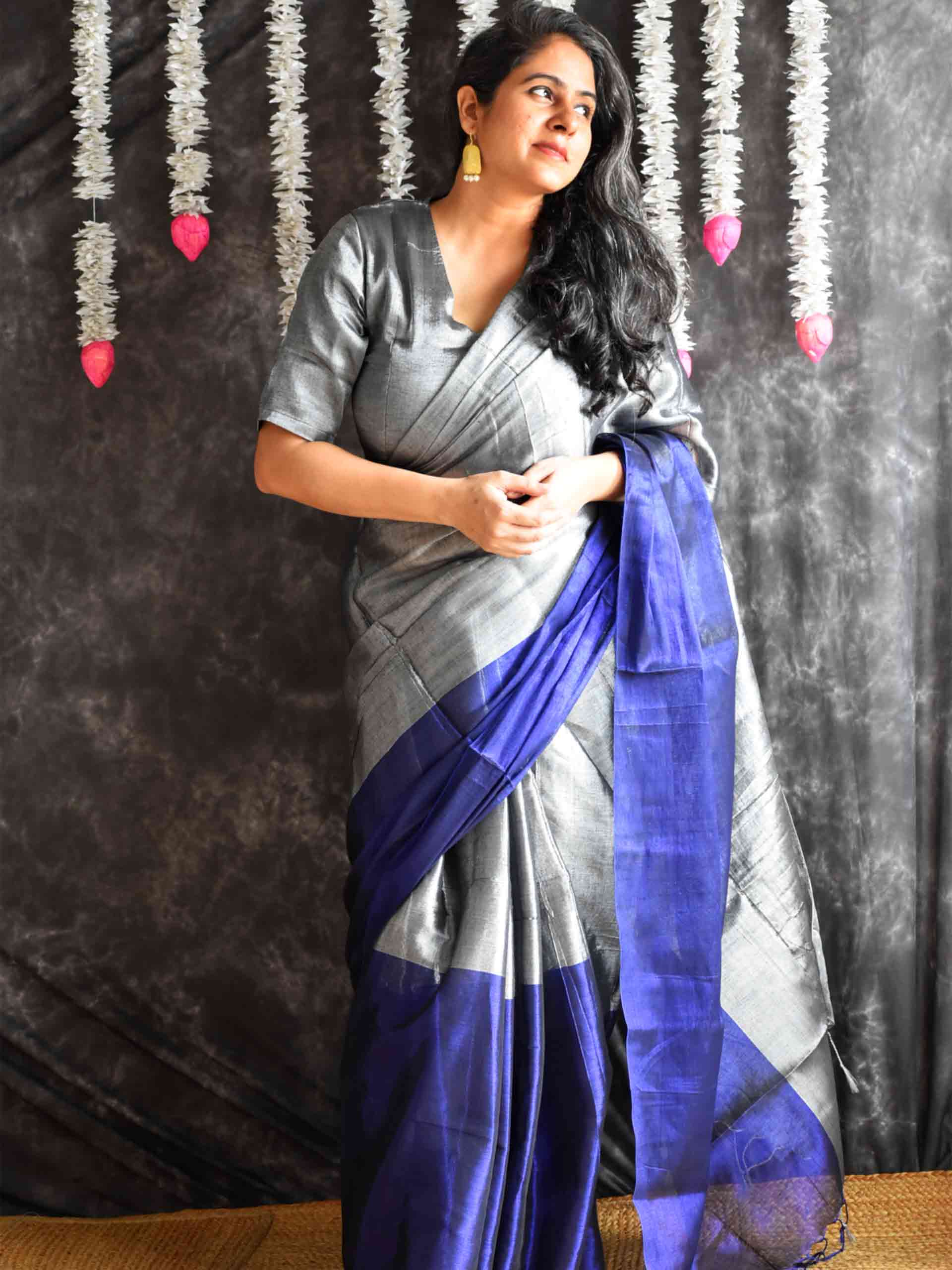 Abha - Dual Shaded Tissue Saree