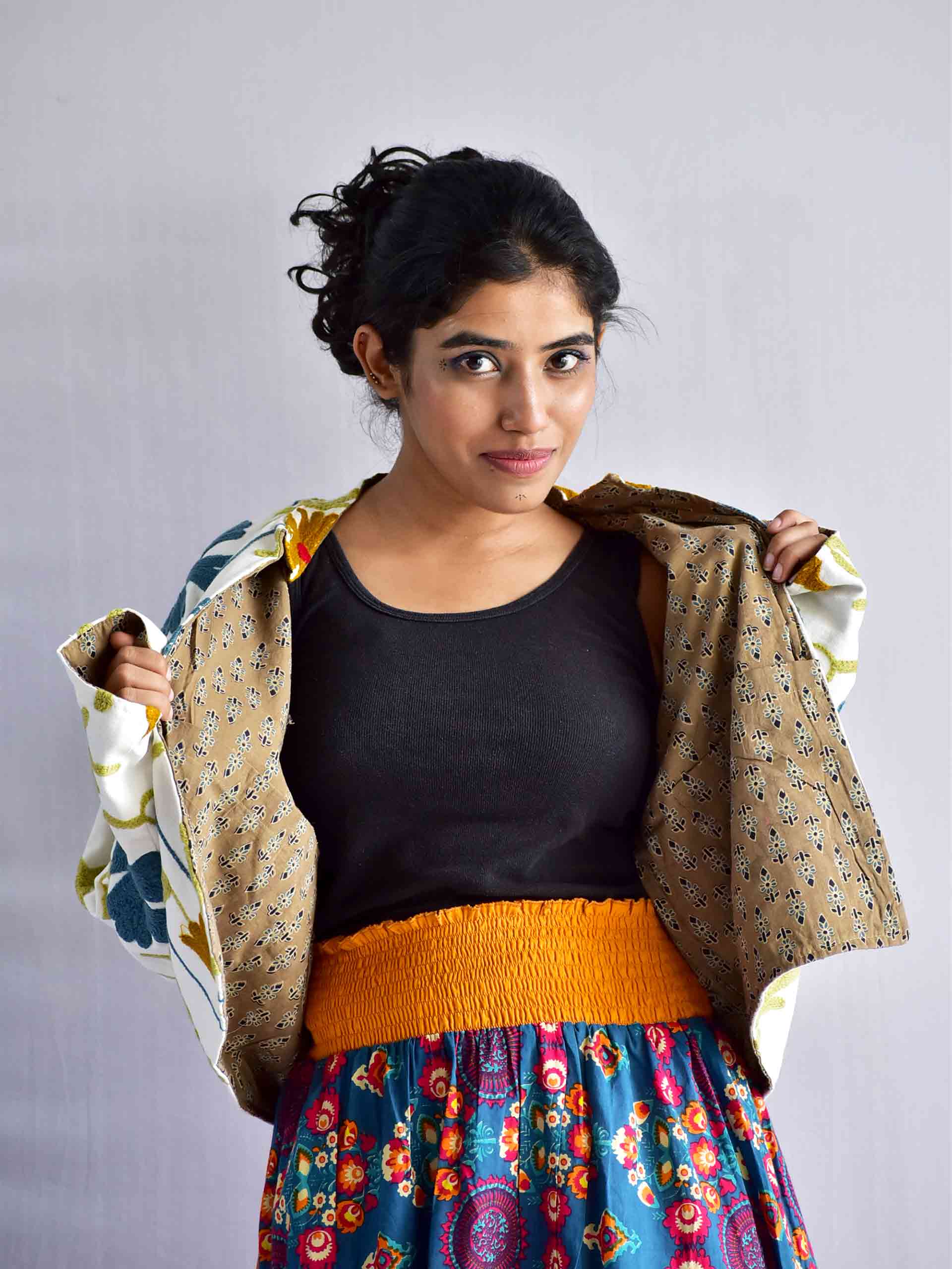 Neran - hand embroidered Reversible jacket