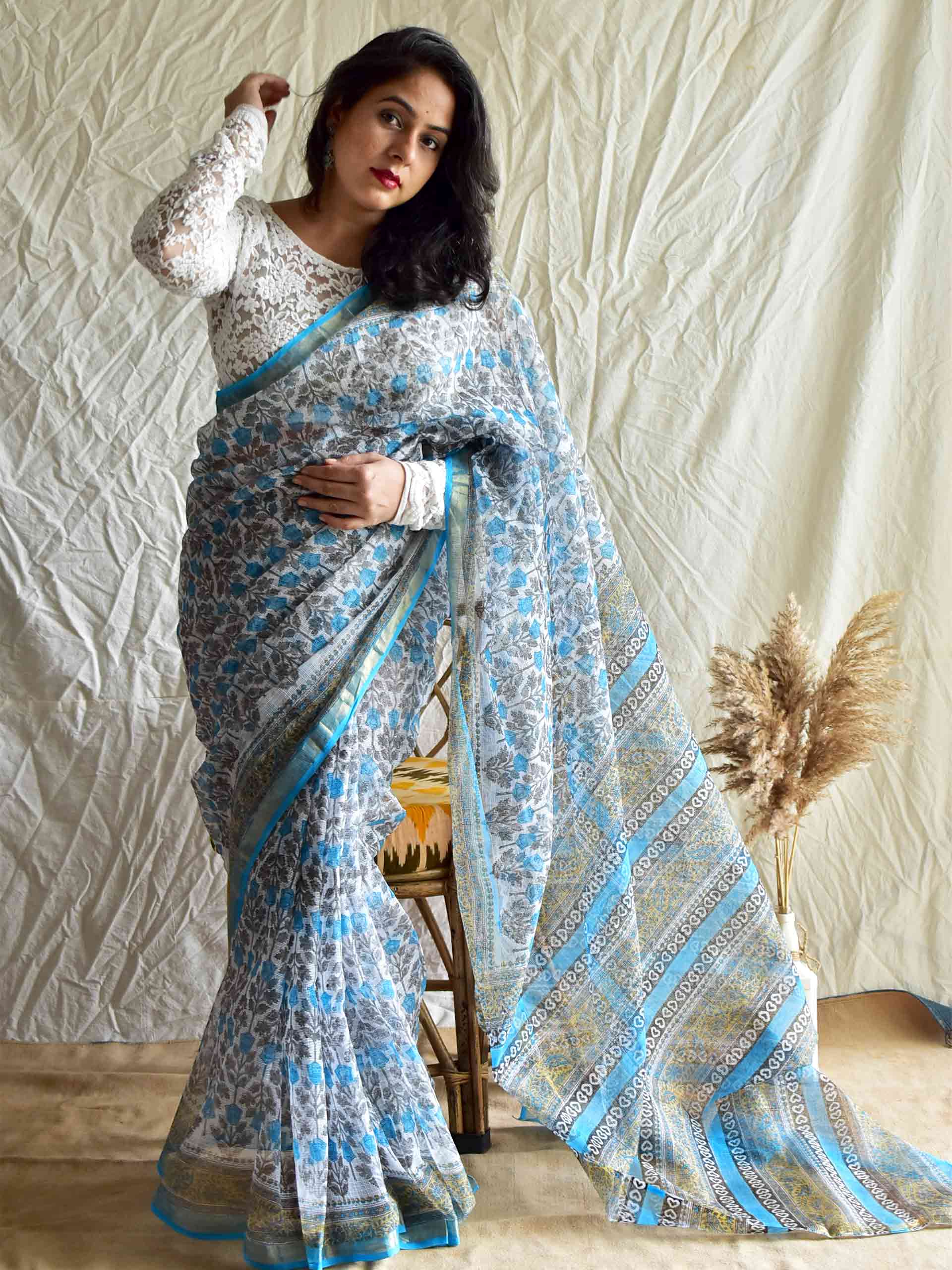 Neela phool - Kota Saree