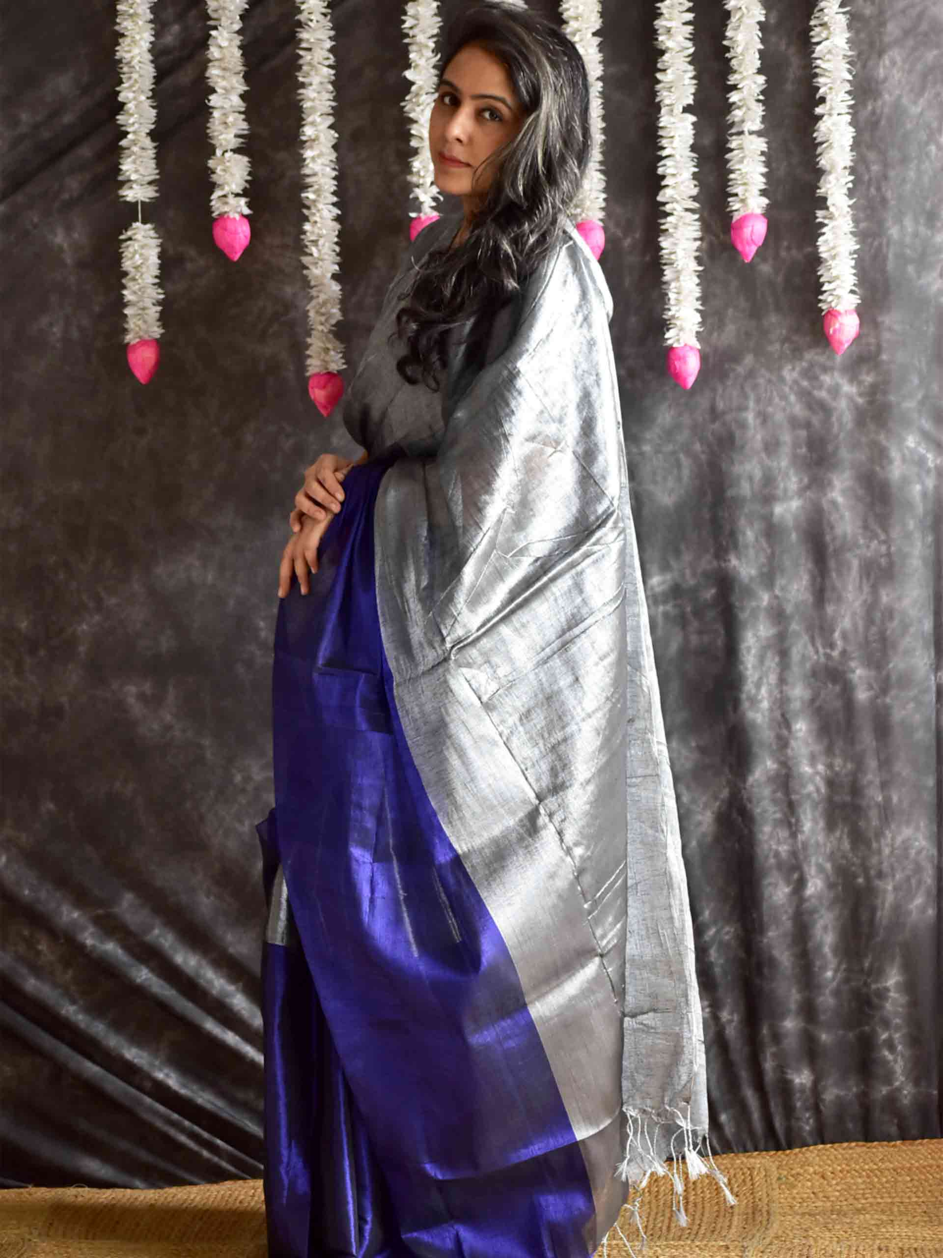 Abha - Dual Shaded Tissue Saree