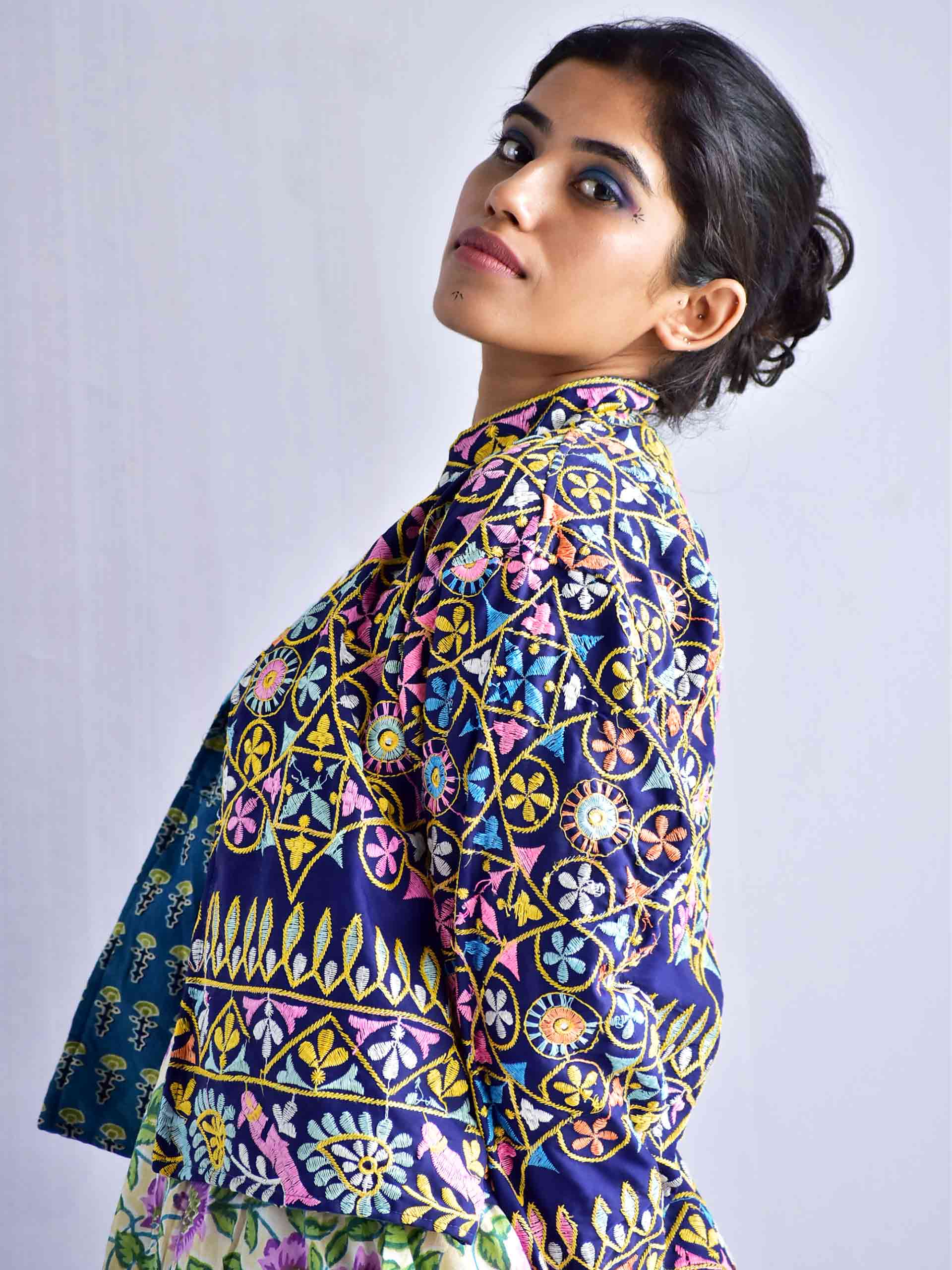 Reet - hand embroidered Reversible jacket