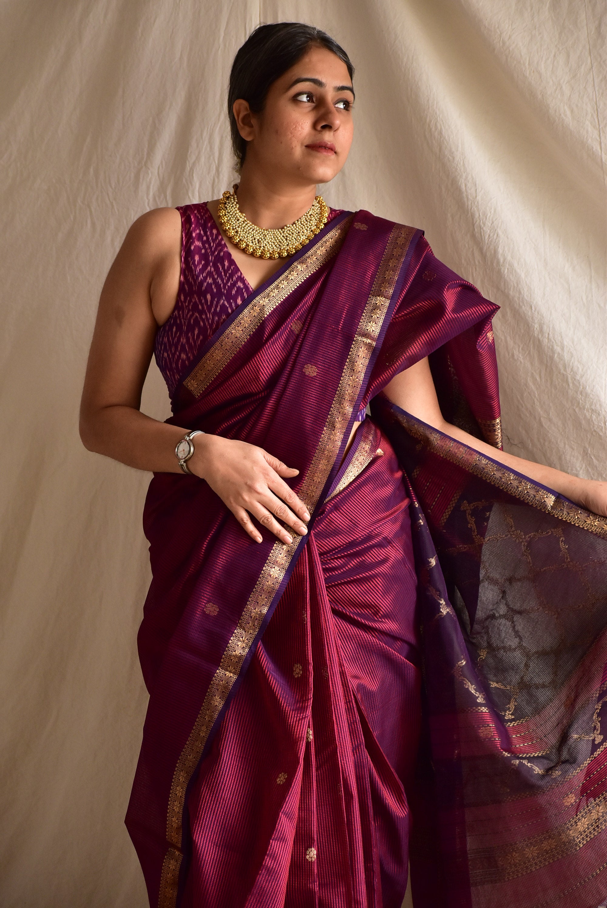 Malabaar - Maheshwari Handloom Silk Saree