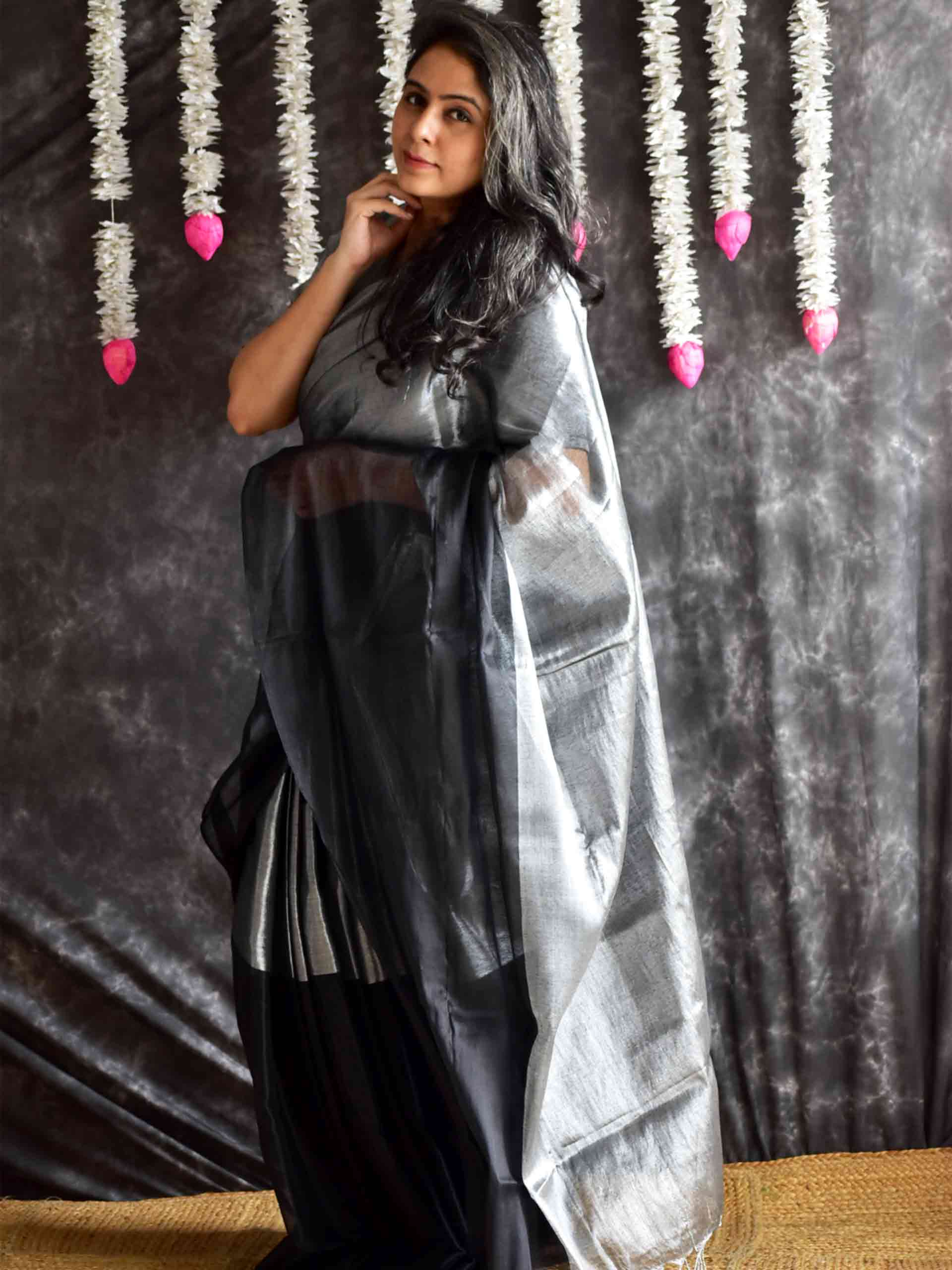 Moon melt - Dual Shaded Tissue Saree