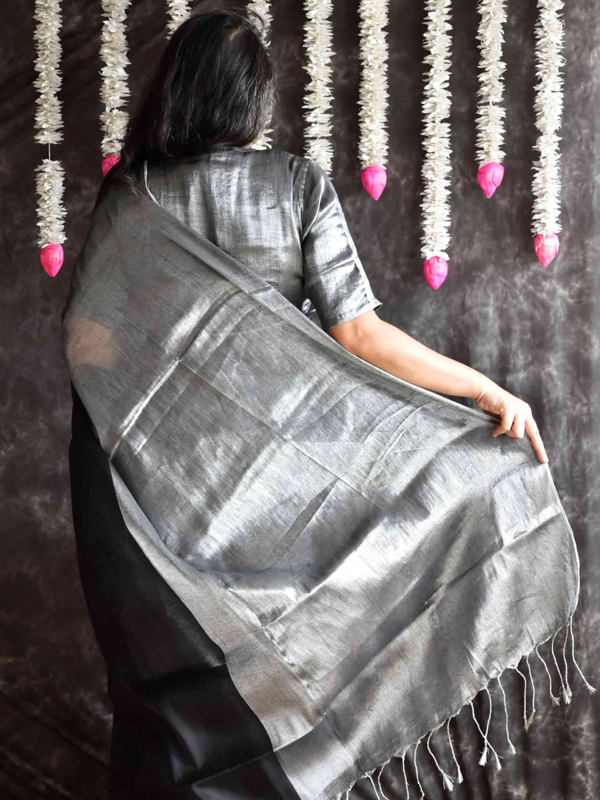 Moon melt - Dual Shaded Tissue Saree