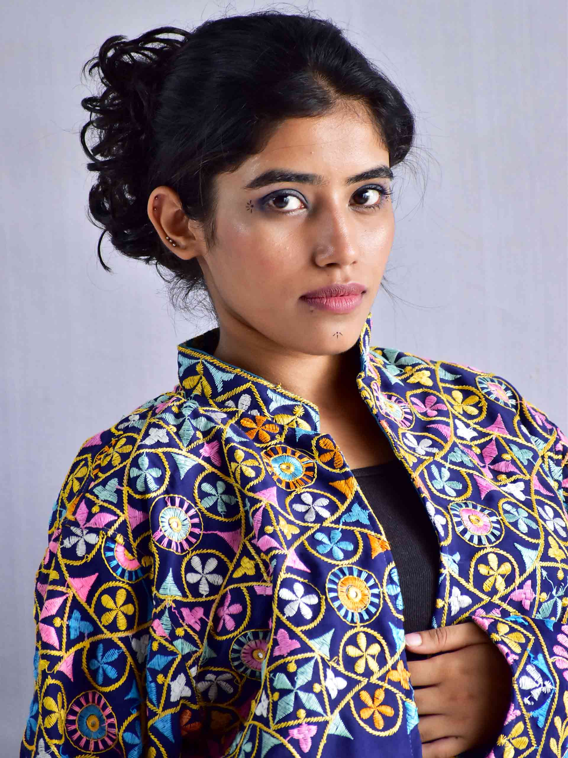Reet - hand embroidered Reversible jacket