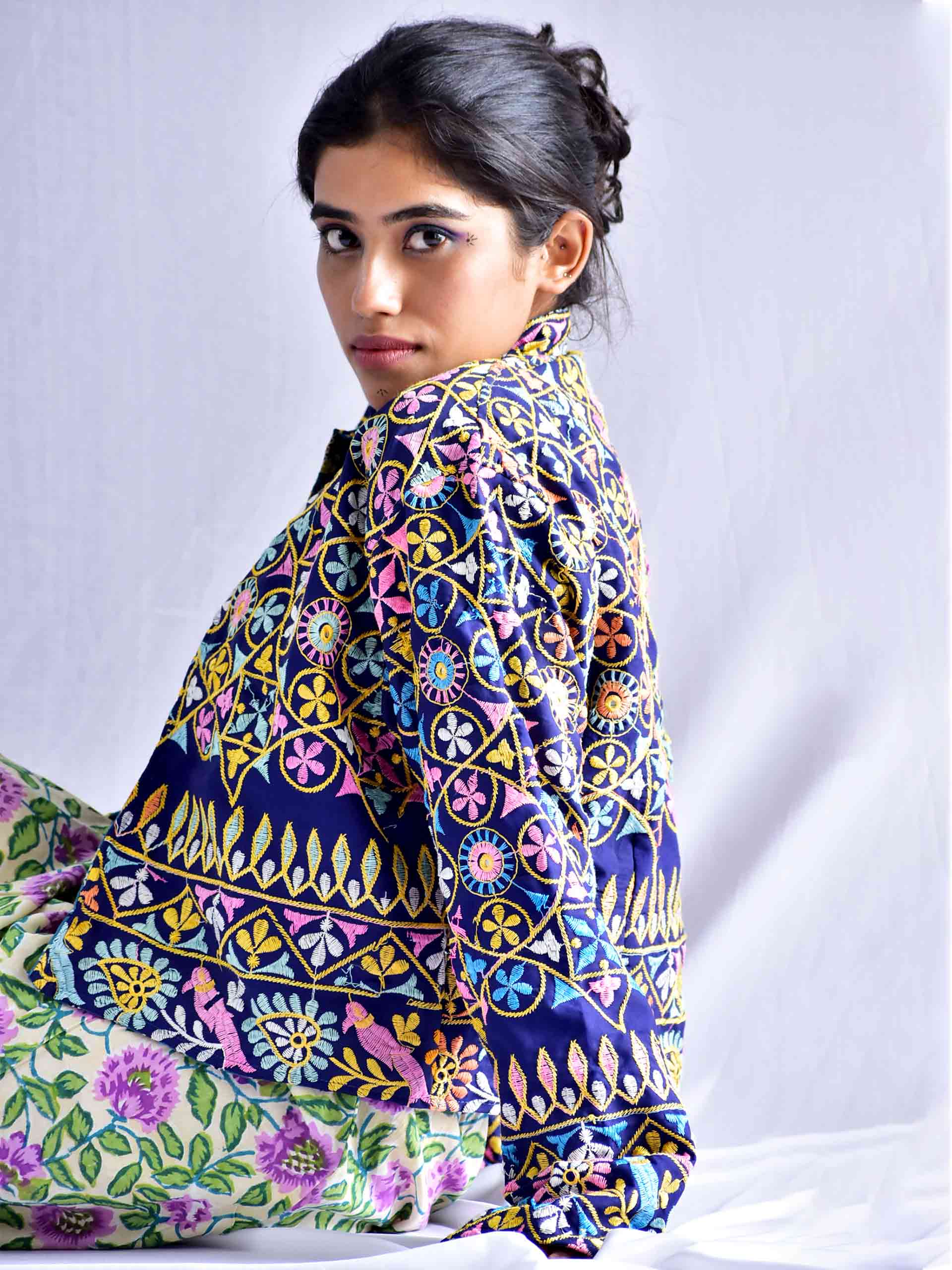 Reet - hand embroidered Reversible jacket