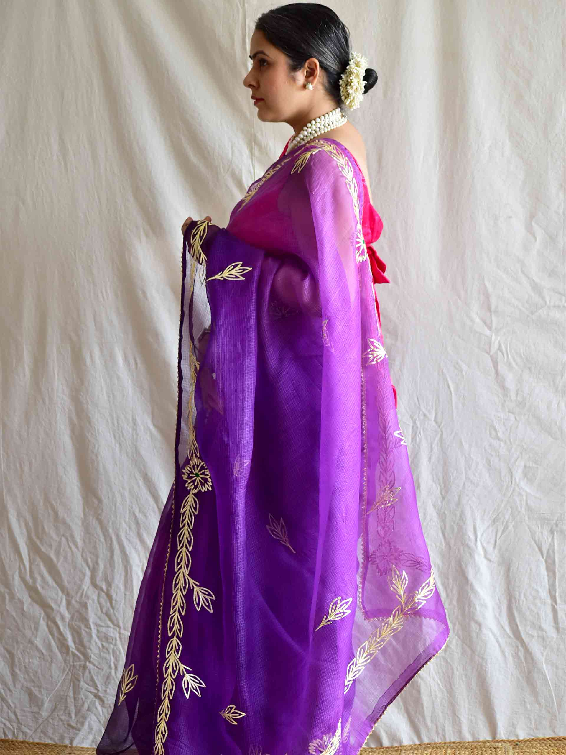Rajwada - Kacchi Gota Patti Kota Silk Saree