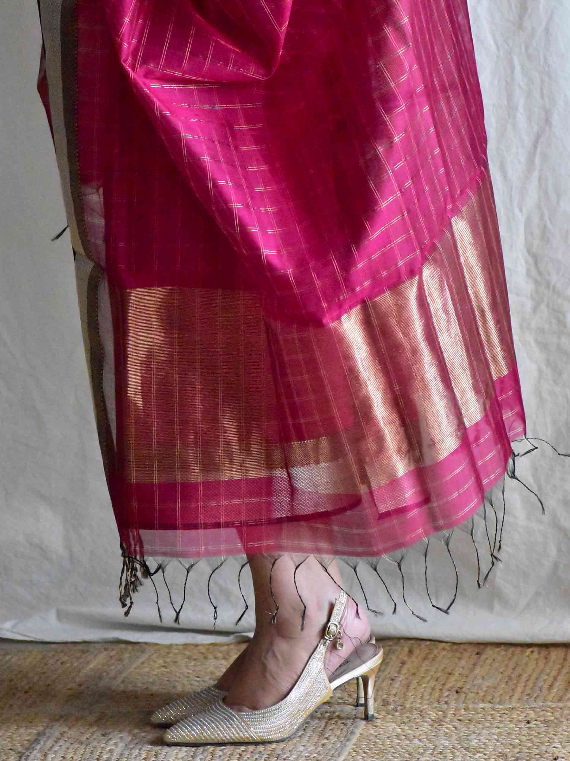 Gulaal - Handloom Maheshwari silk 2 pc suit set