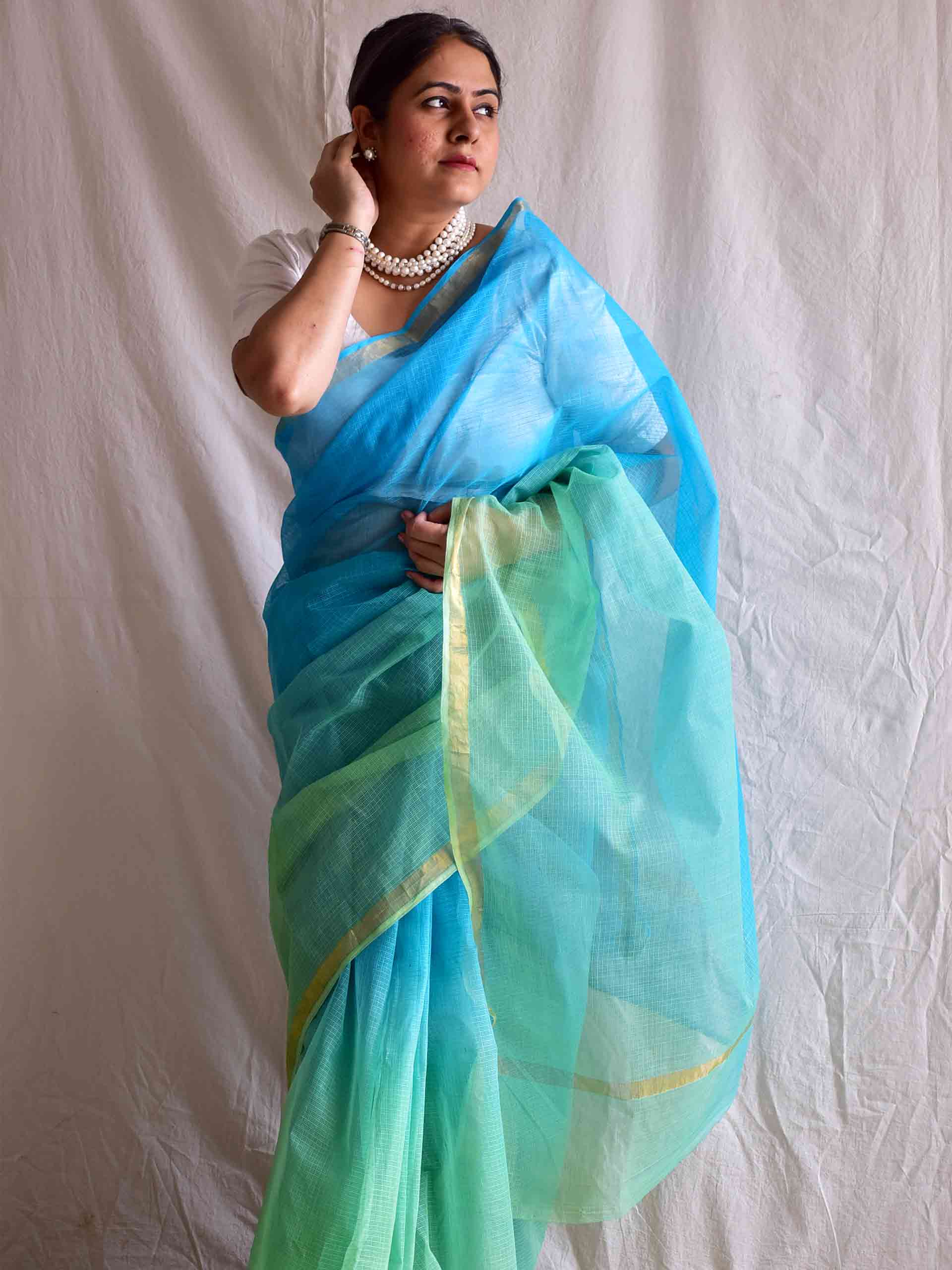 komal leher - Kota Doria Saree